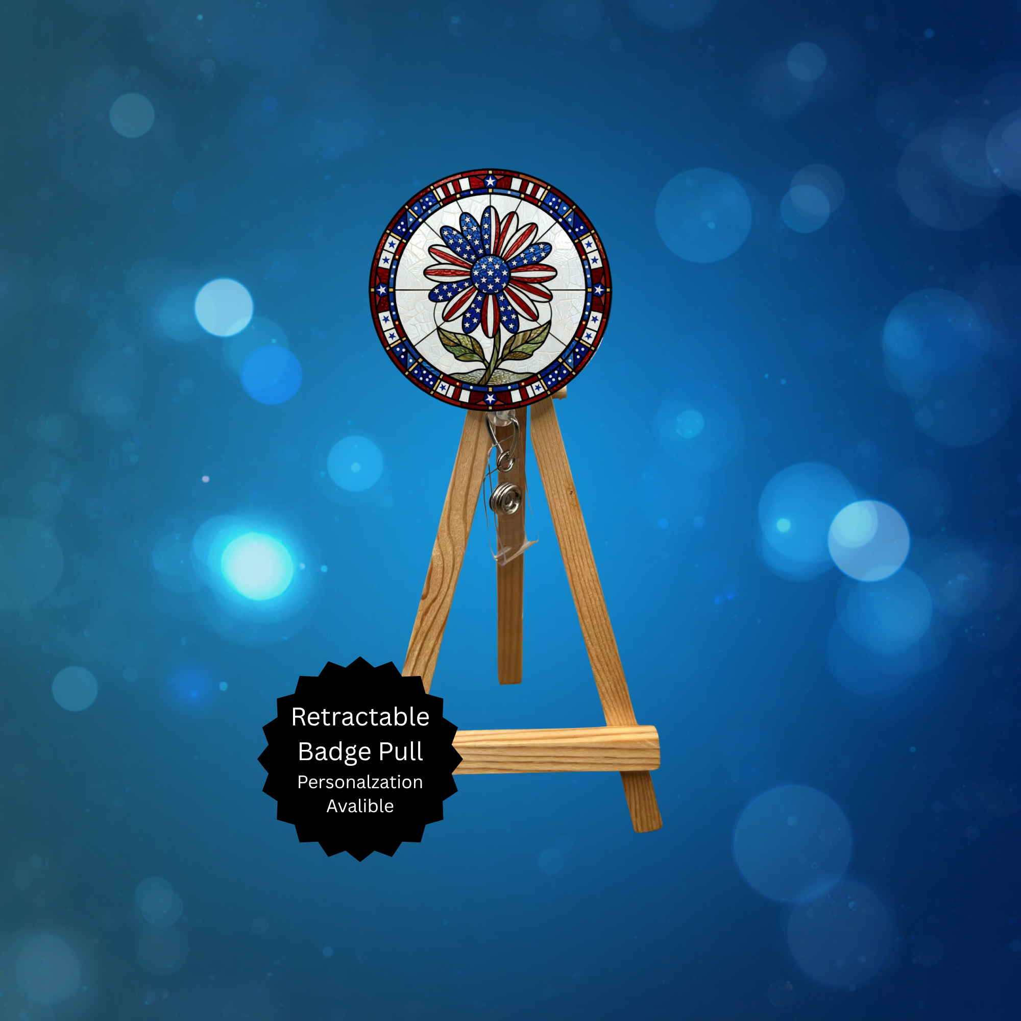 4th of July badge Pull