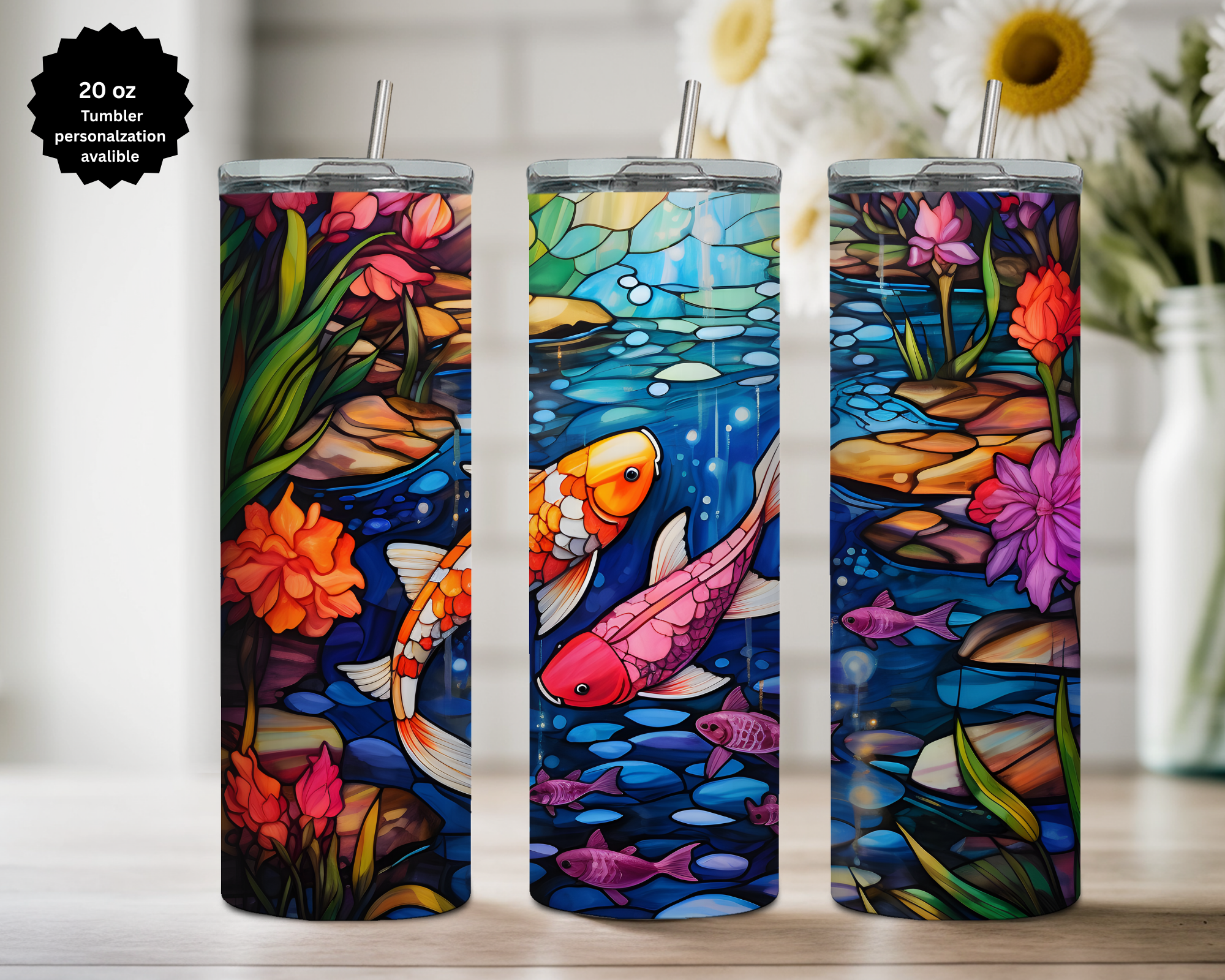 Koi Fish 20 Oz Tumblers