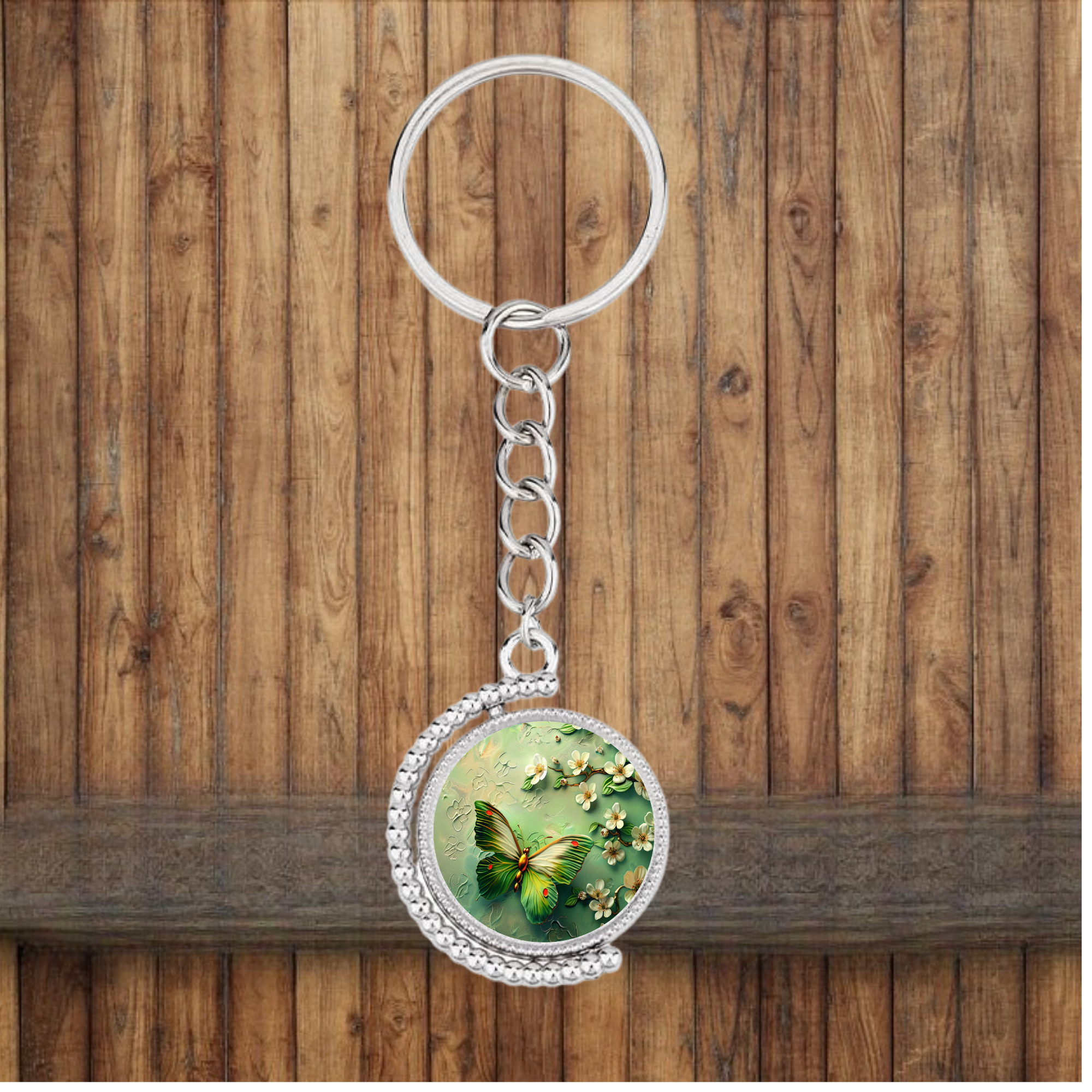 Bezel Butterfly Keychain
