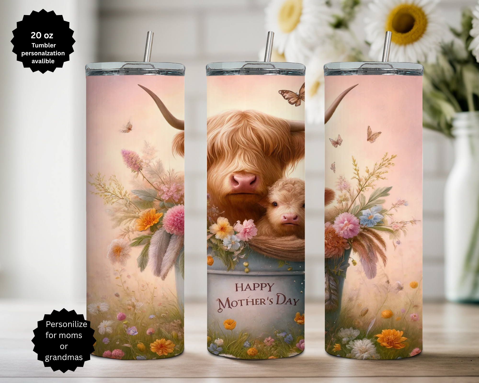 All Mother's 20 oz Stainless Steel Tumbler - Human, and Paws
