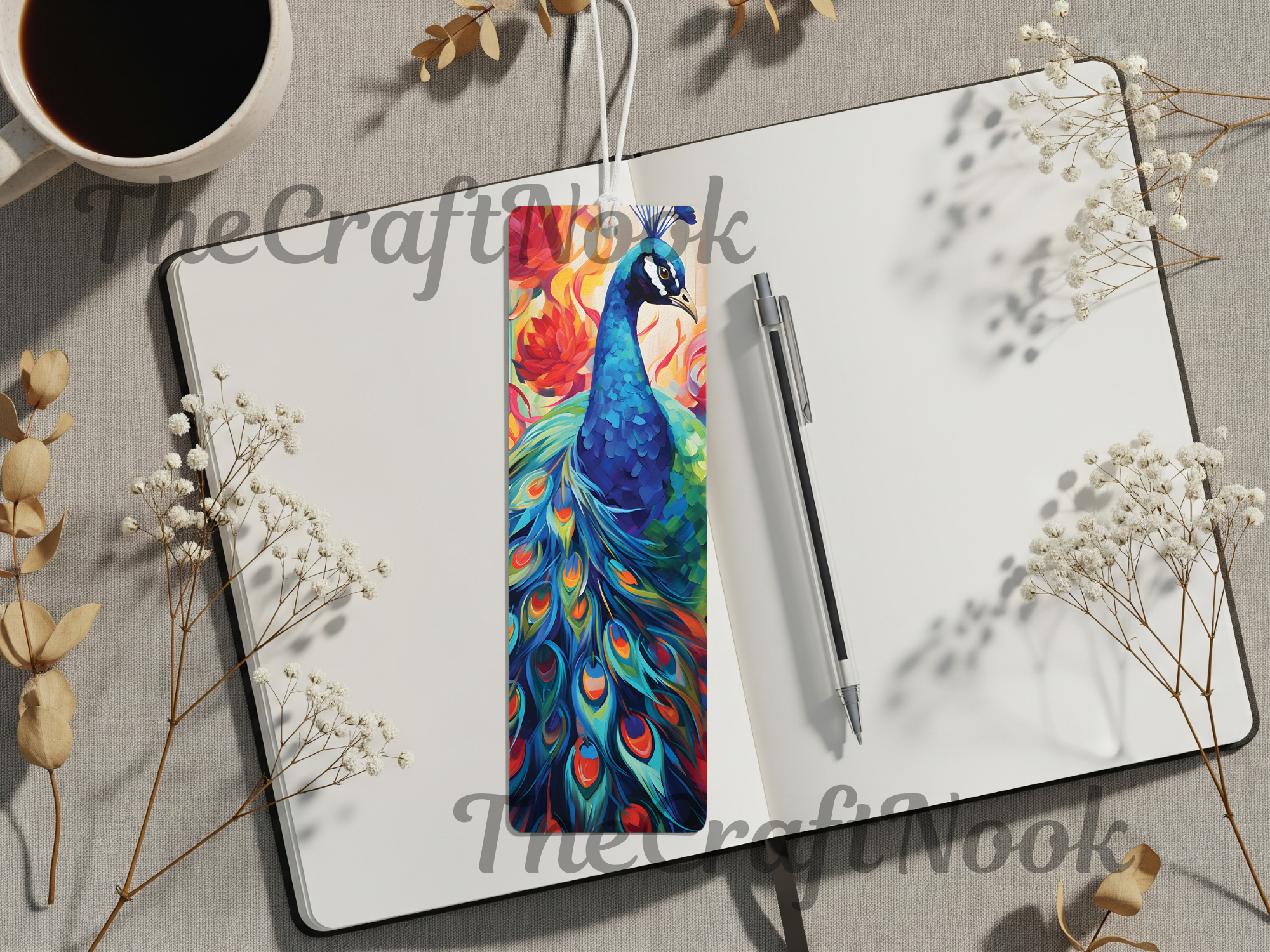 Aluminum Metal Bookmarks, Peacock Images, A little luxury for every chapter