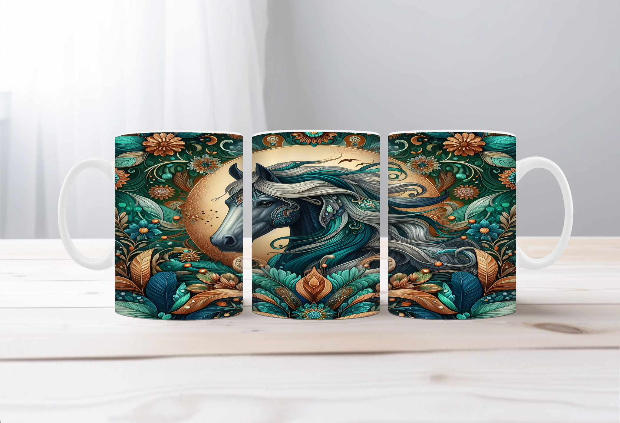 Horse Image Coffee Mugs Grace in Motion