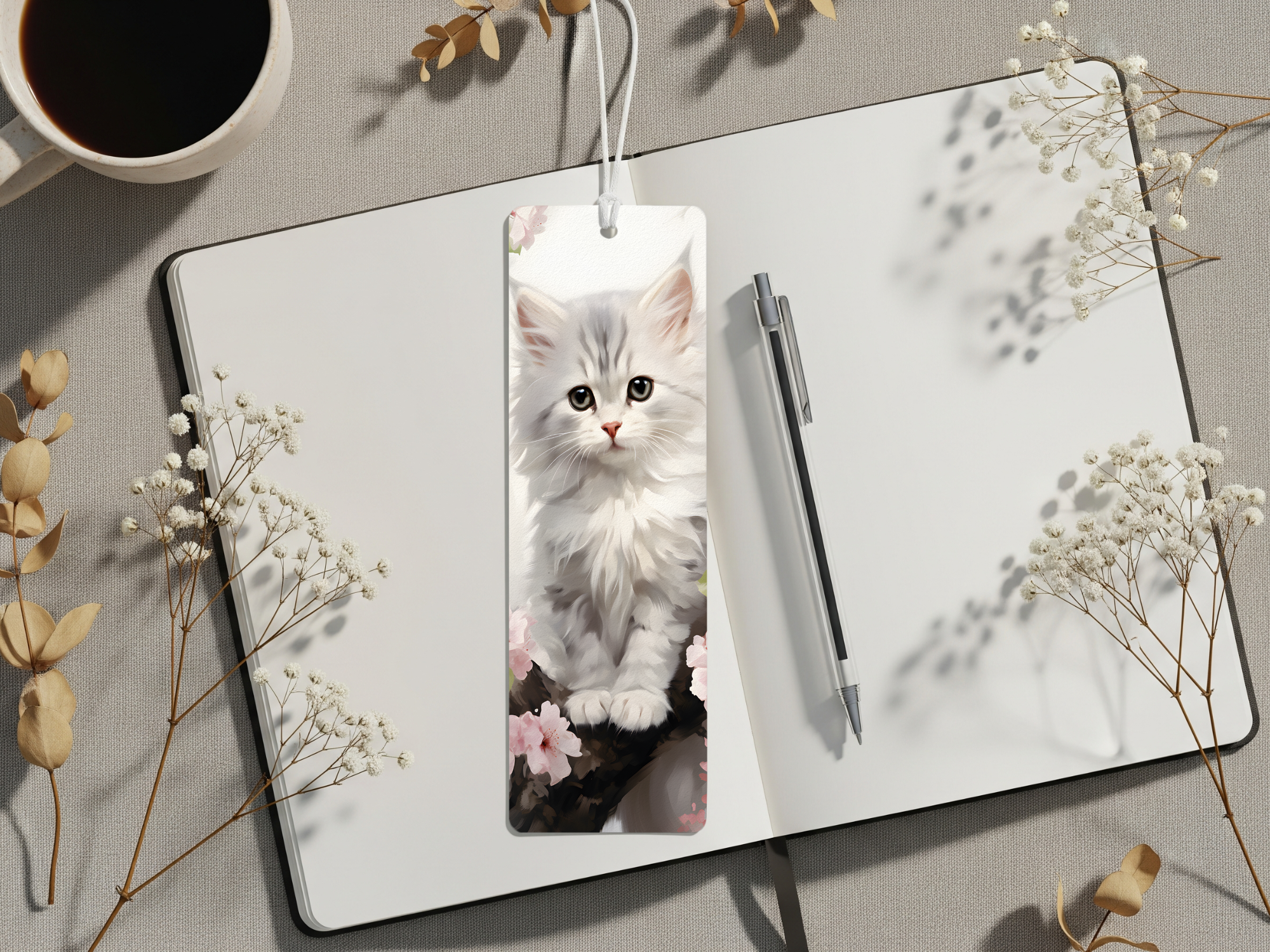 Aluminum Metal Bookmarks, Cat Images. A purr‑fect pause in your story