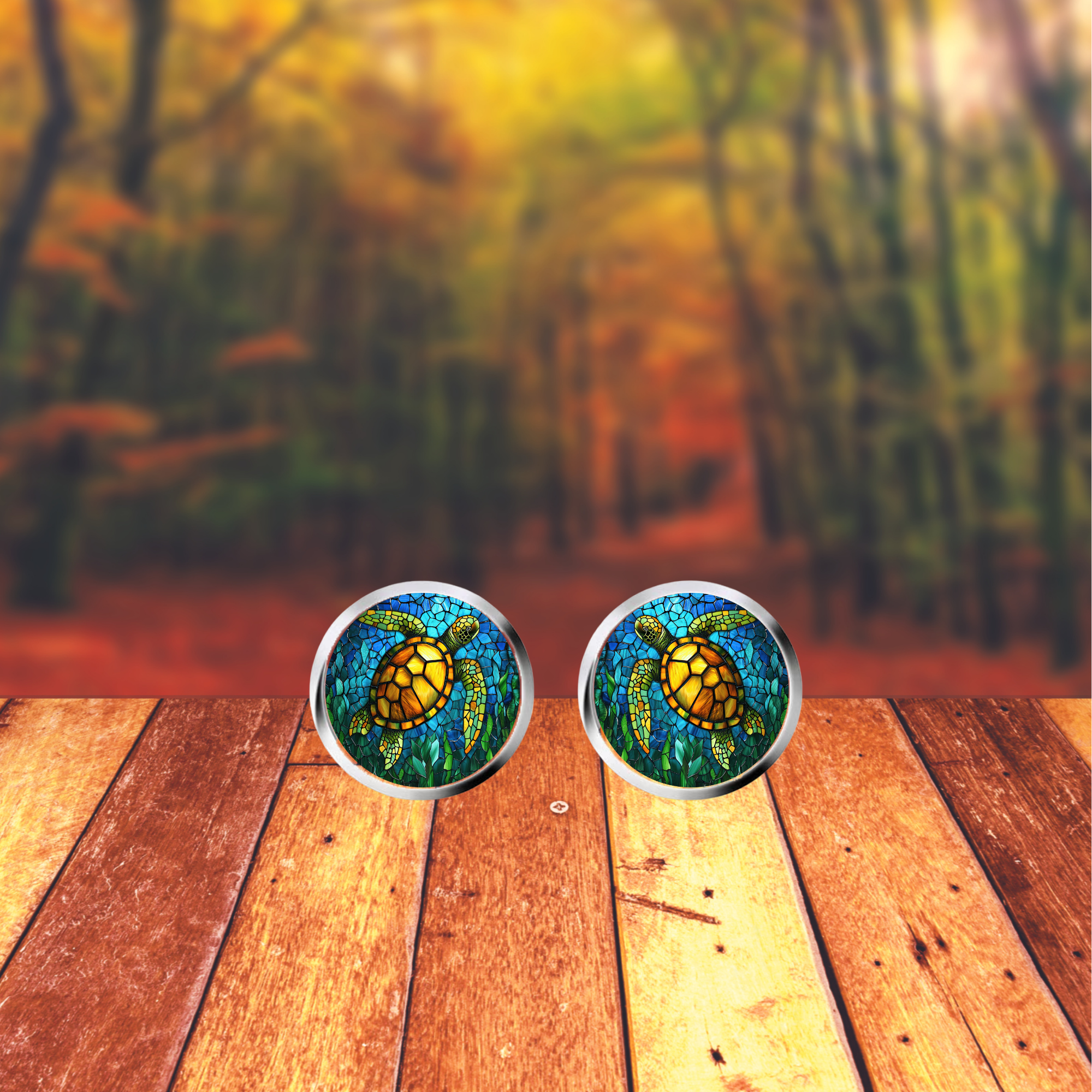 Sea Turtle Stud or Dangle Earrings — Choose Your Style & Design