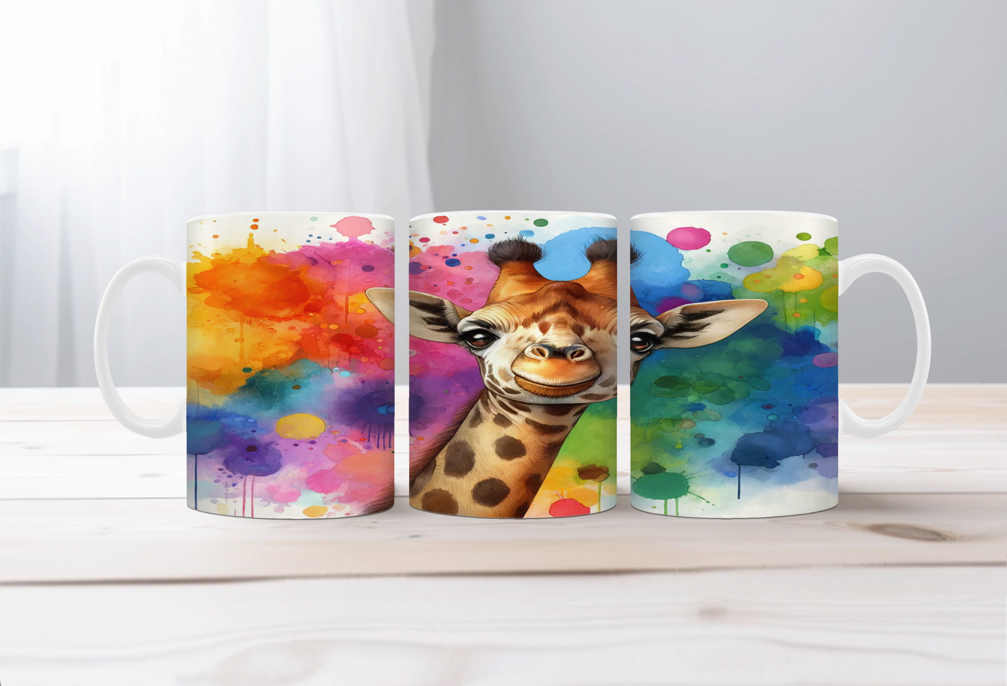 Tall Sips Giraffe Coffee Mugs, two size options.