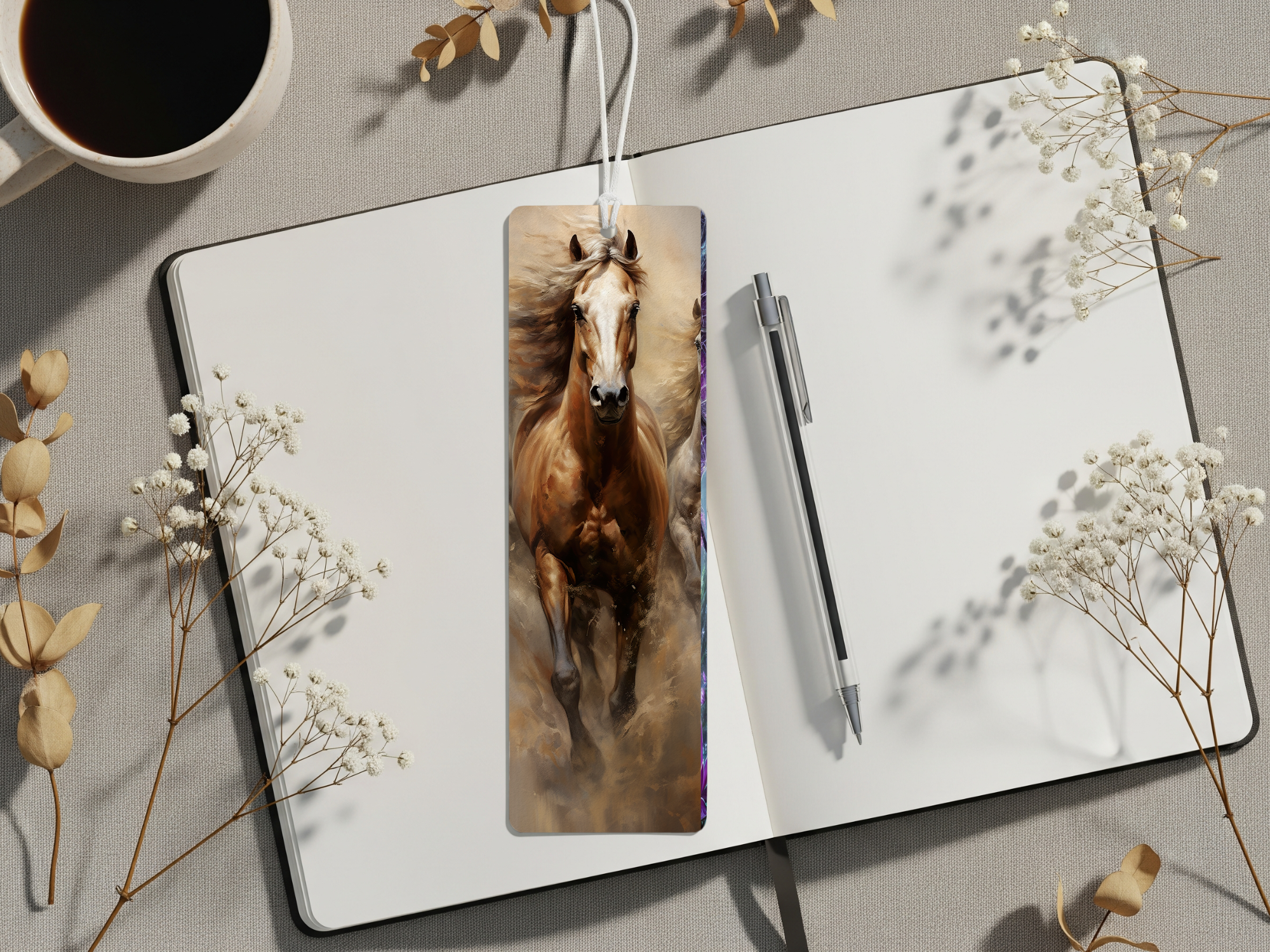 Aluminum Metal Bookmarks, Horse Images
