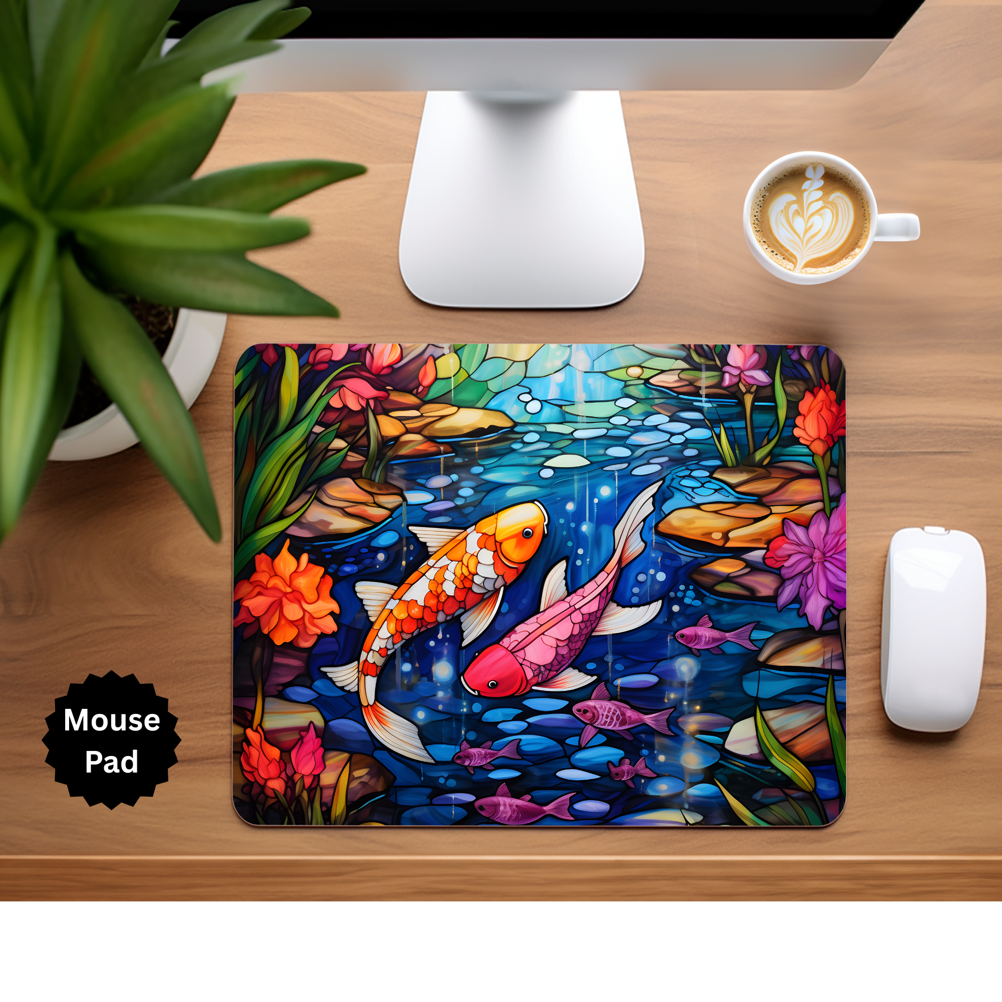 Koi Fish Mouse Pad