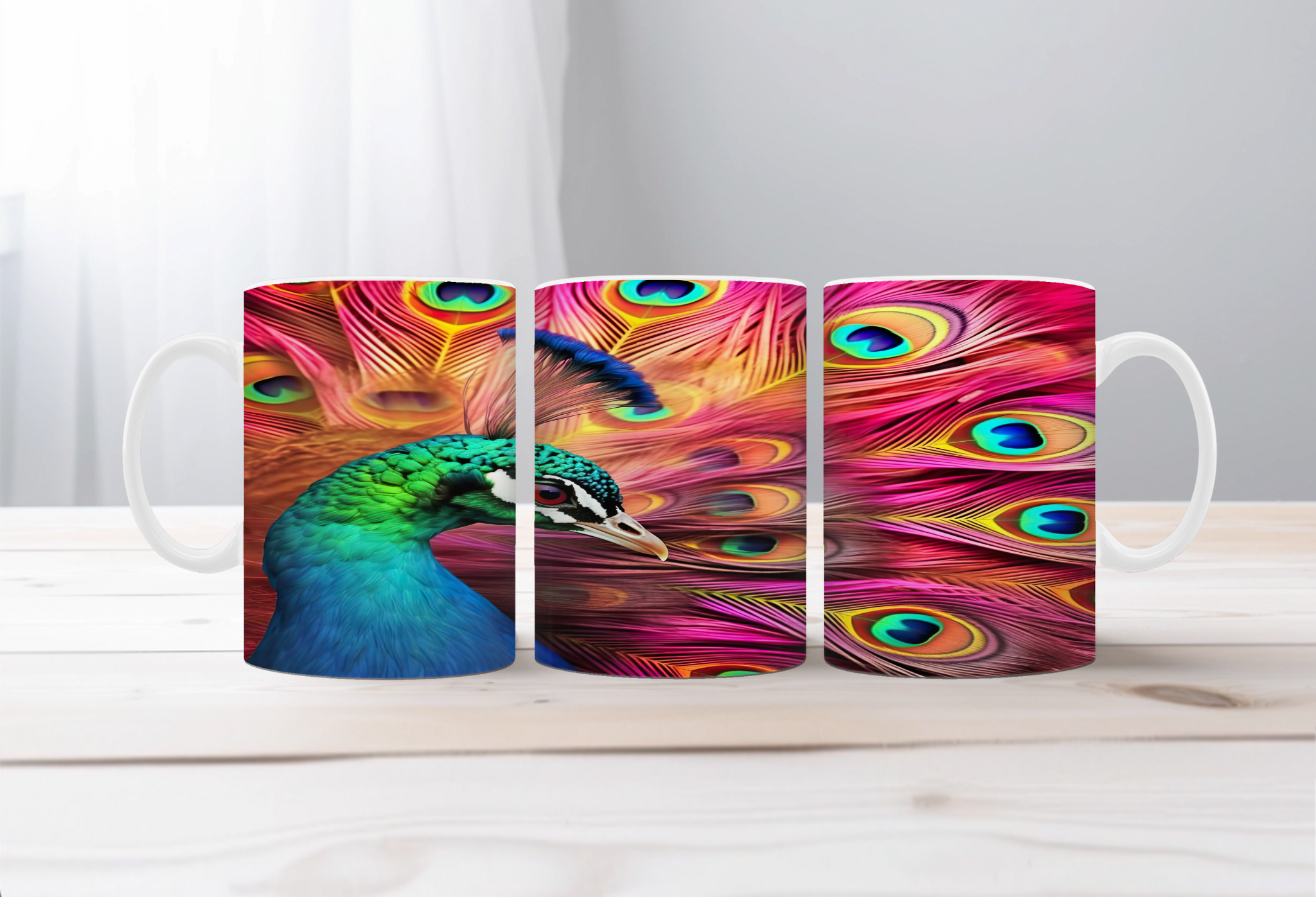 Peacock Magic Morning Mug