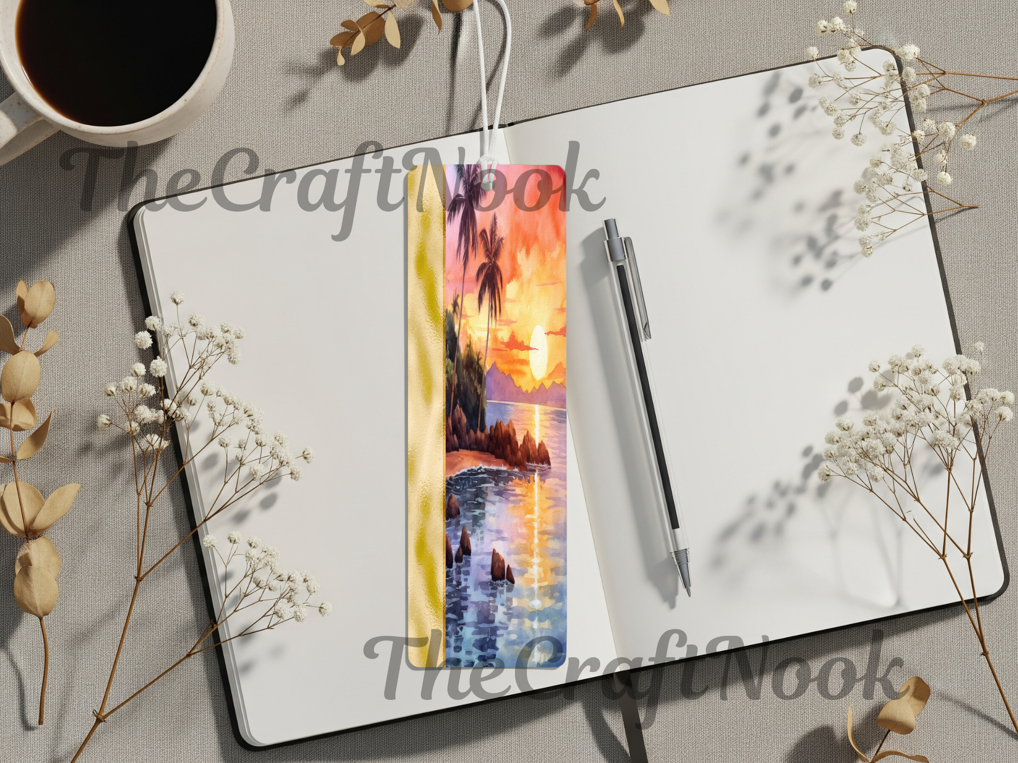 Aluminum Metal Bookmarks, Beach Images
