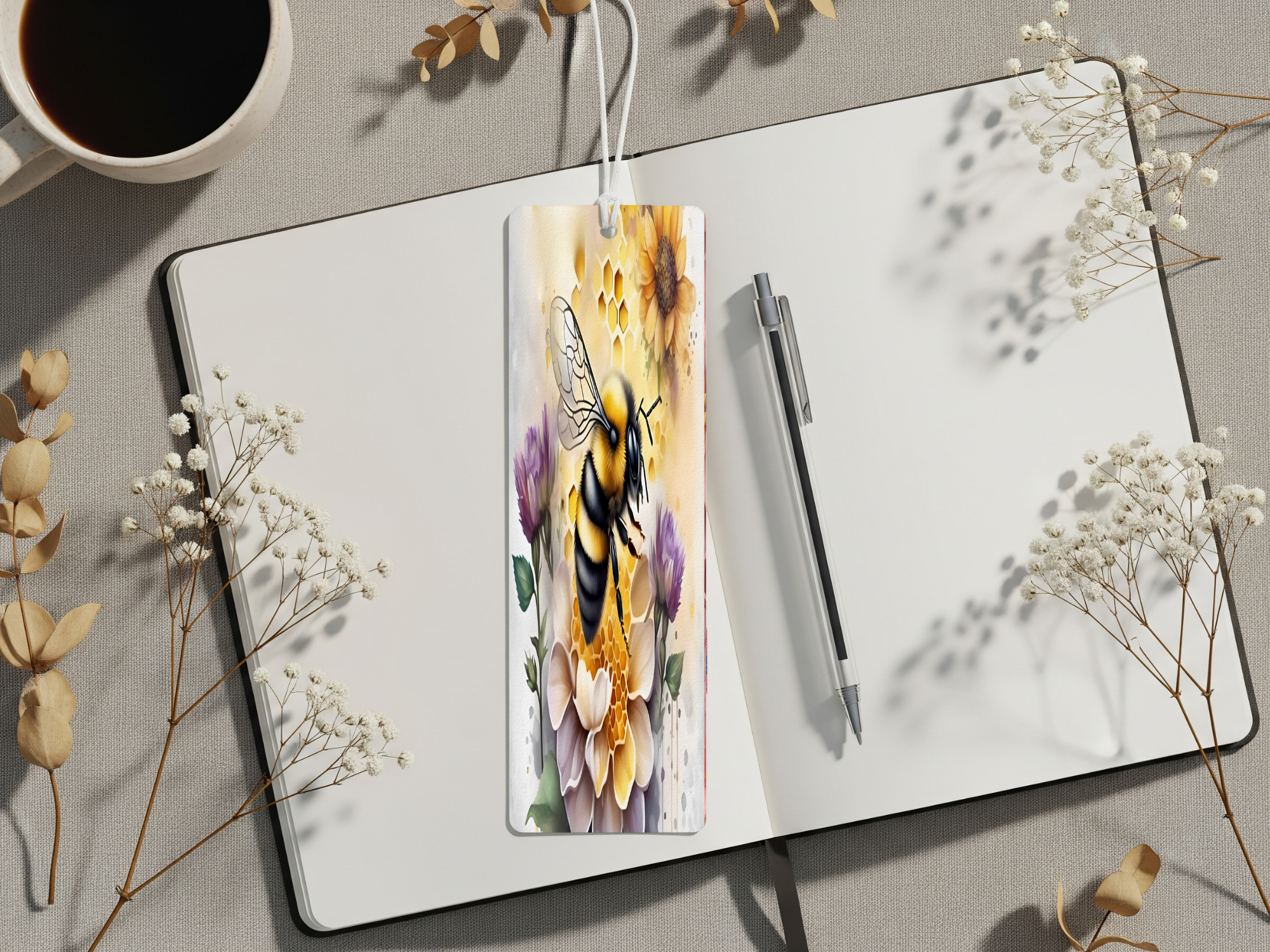 Aluminum Metal Bookmarks, Honeybee Images Make every chapter “bee” sweet! 🐝💛
