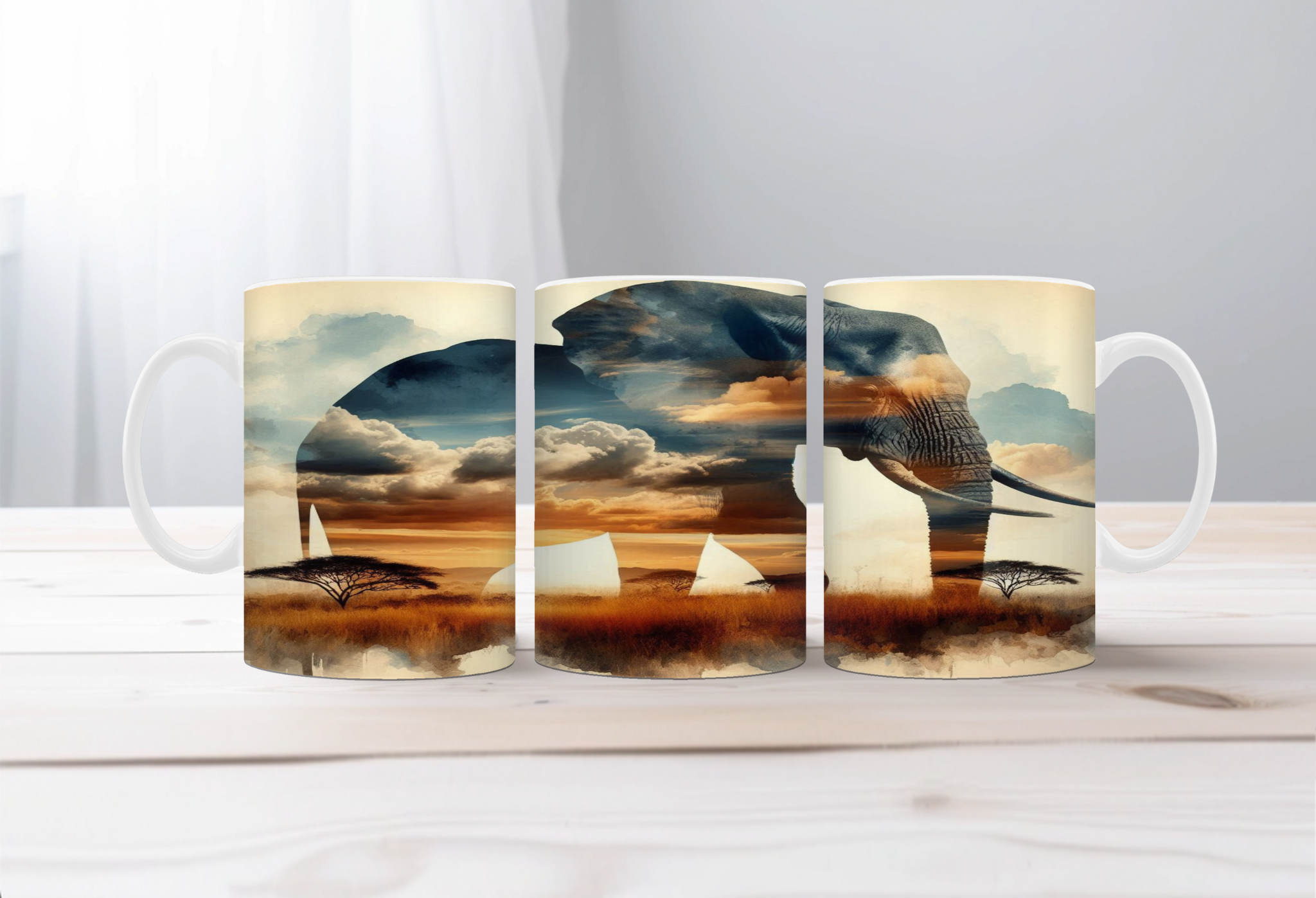 Elephant Image Coffee Mugs. Multiple images to choose from with personalization options.