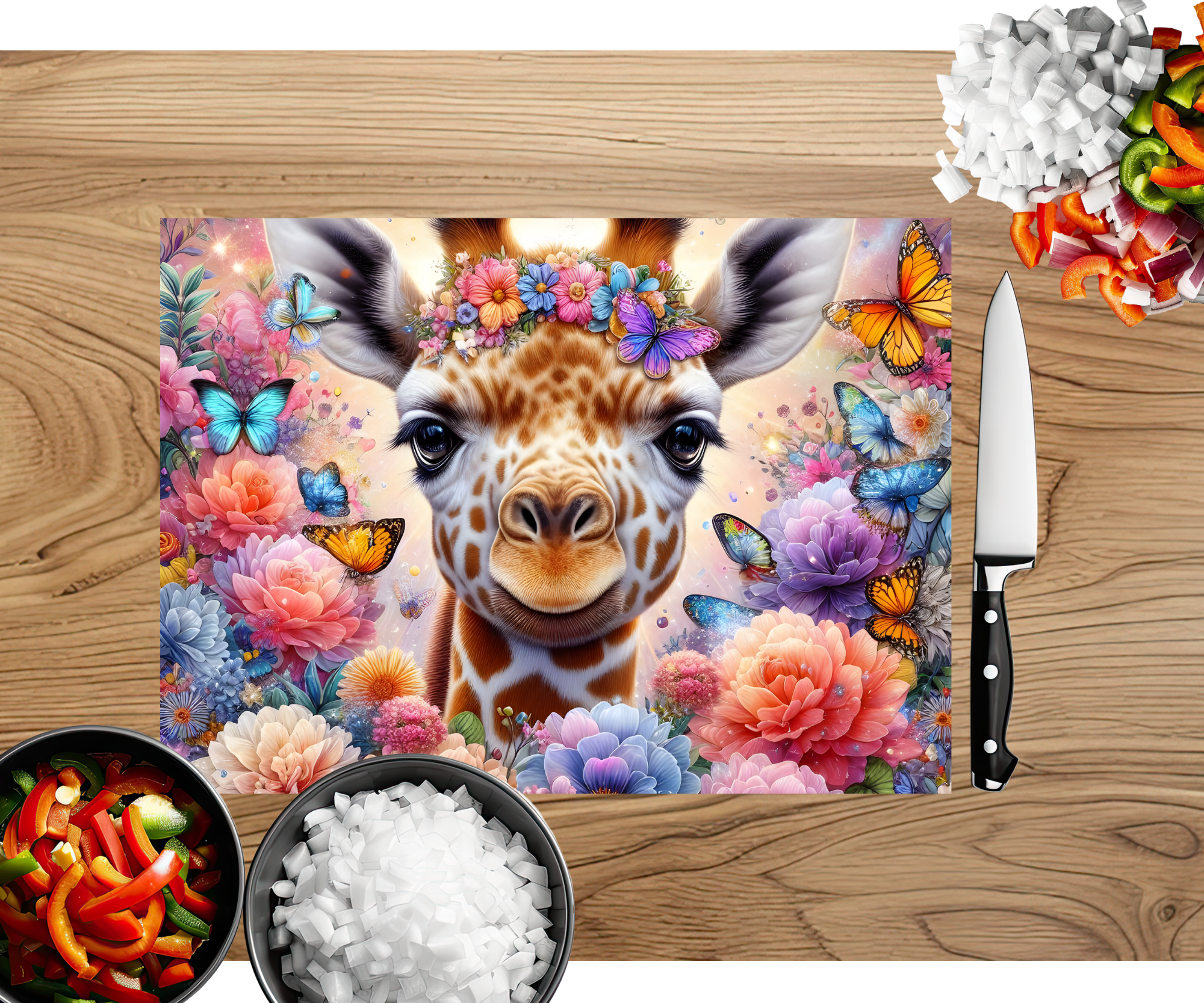 Gentle Giraffe Dreams Cutting Board