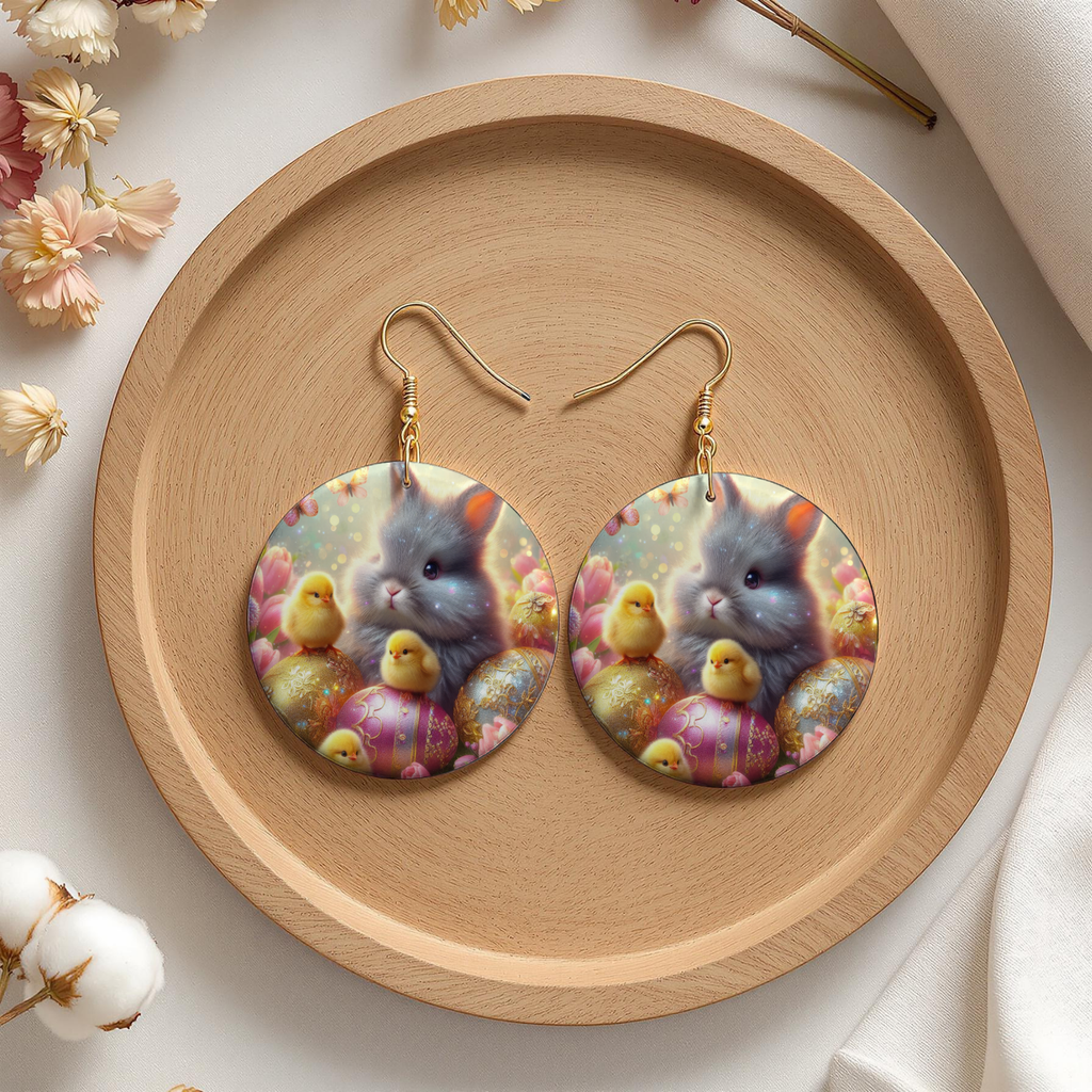 Whimsical Easter Garden Earrings
