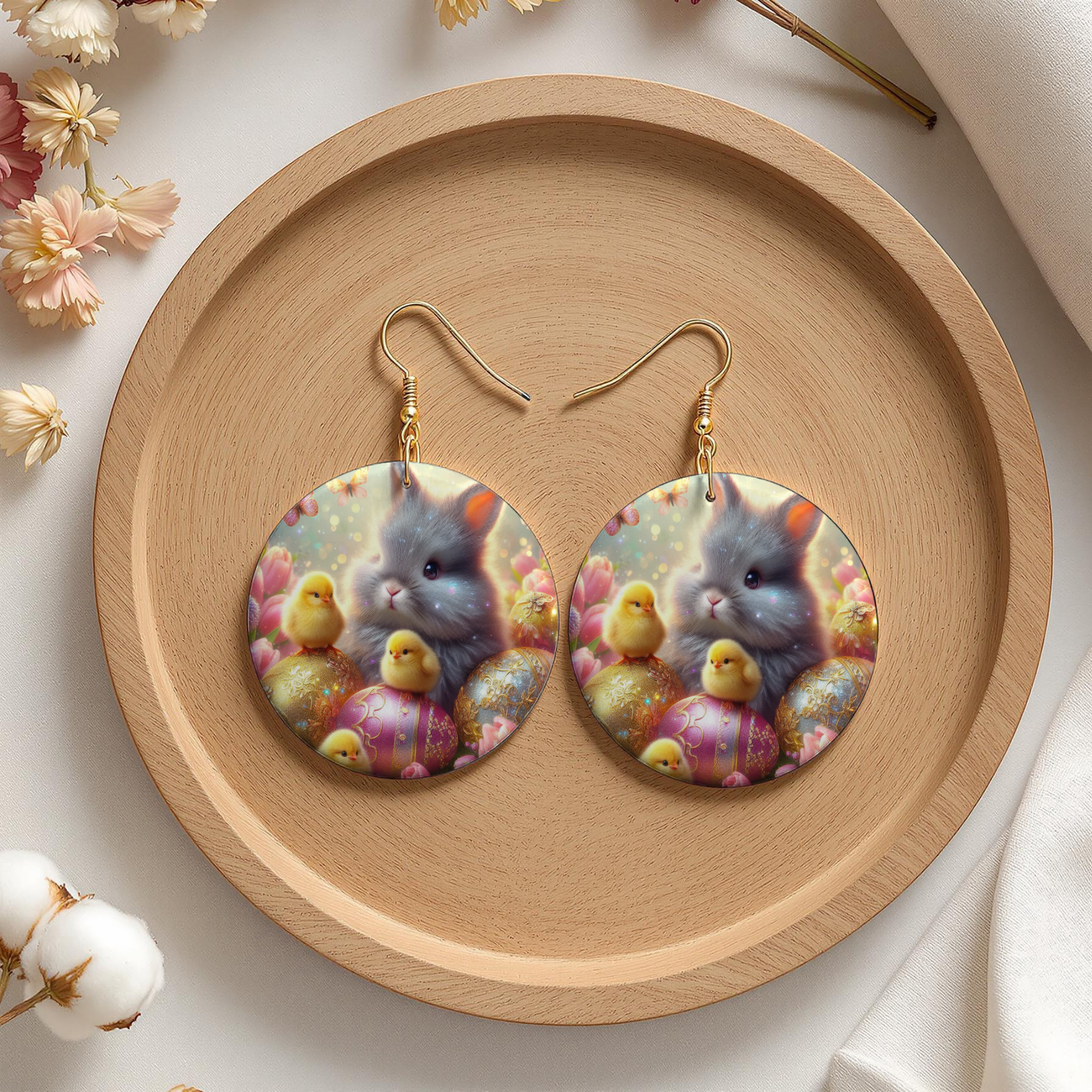 Whimsical Easter Garden Earrings