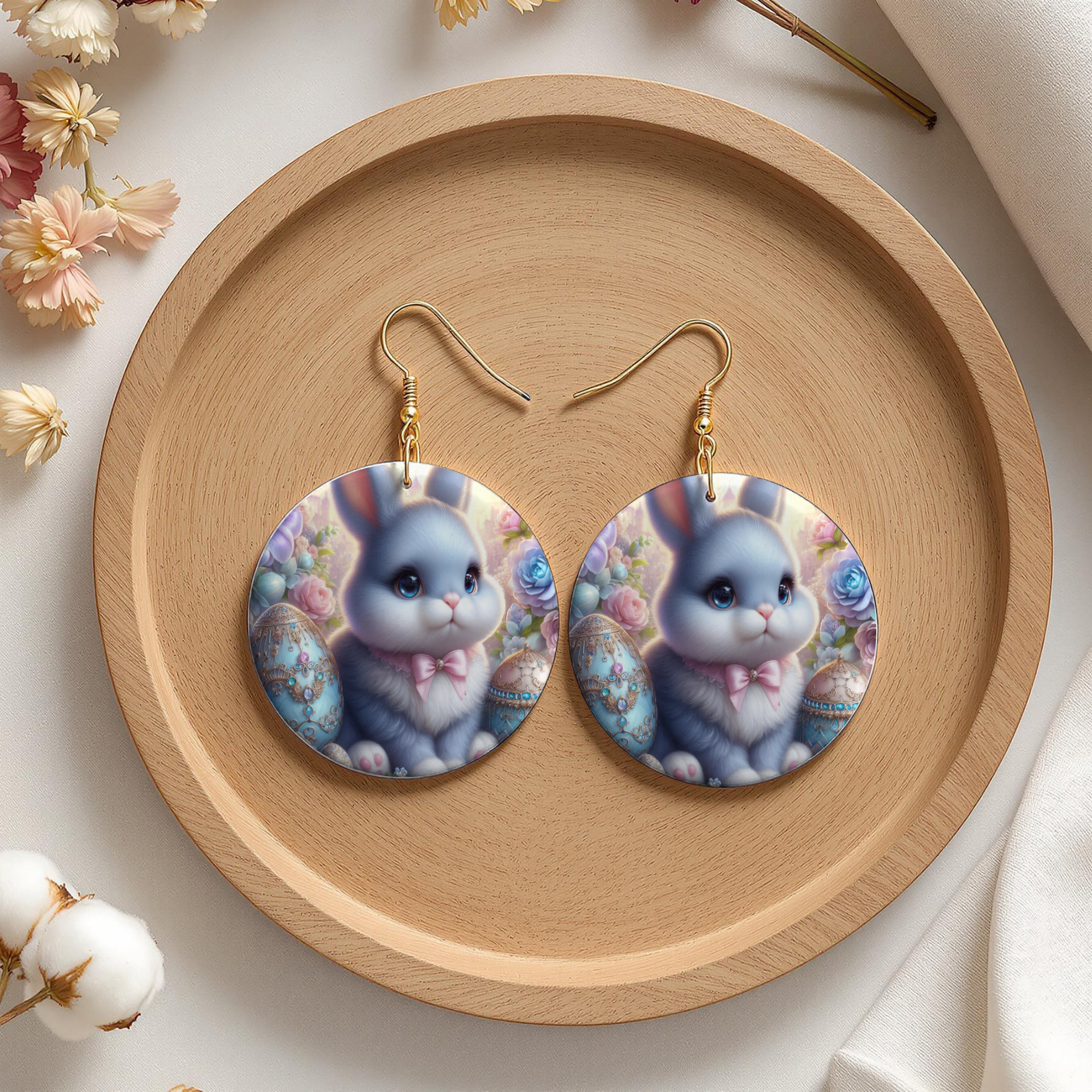 Pastel Bunny Easter Earrings