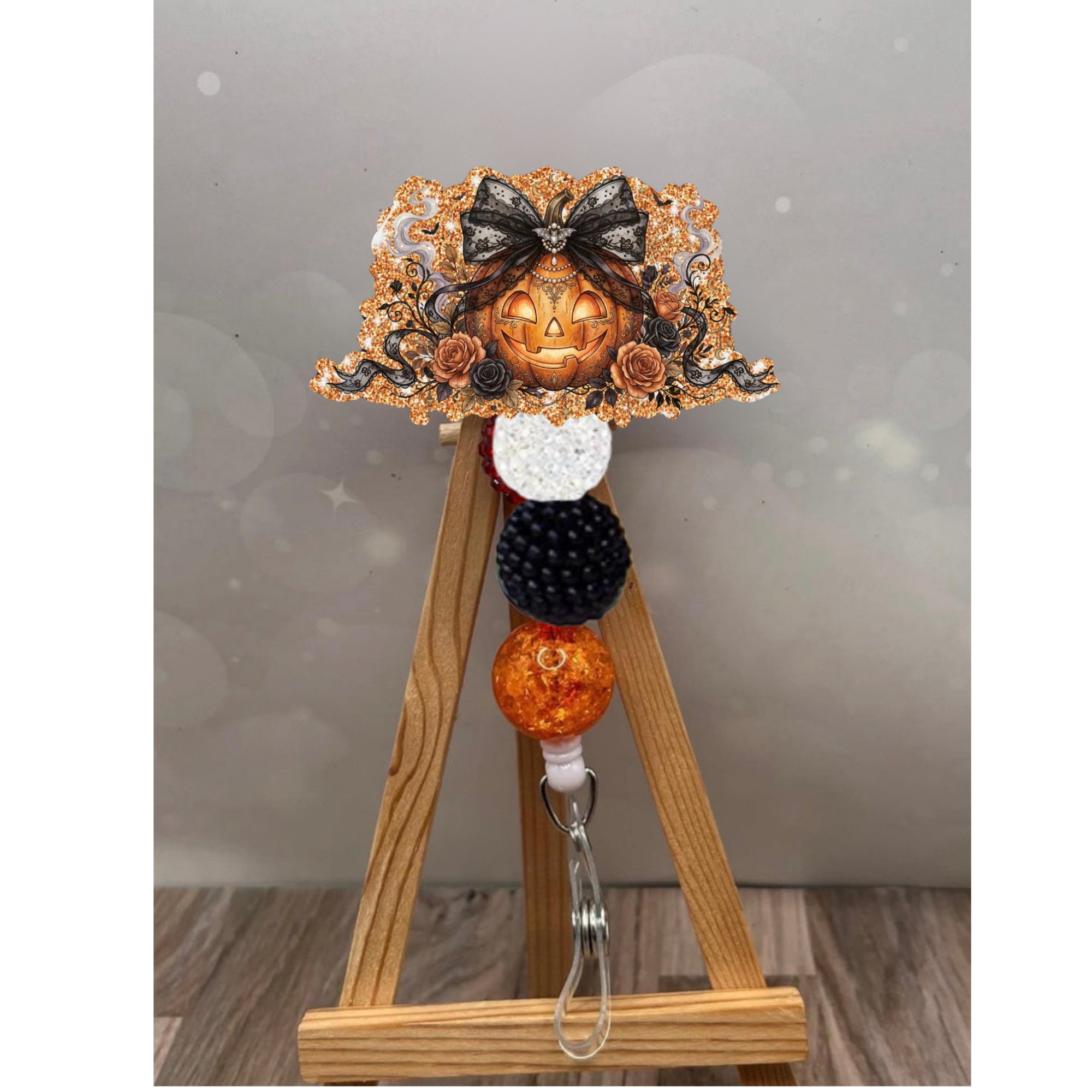 Fancy Jack-O-Lantern Badge Pull