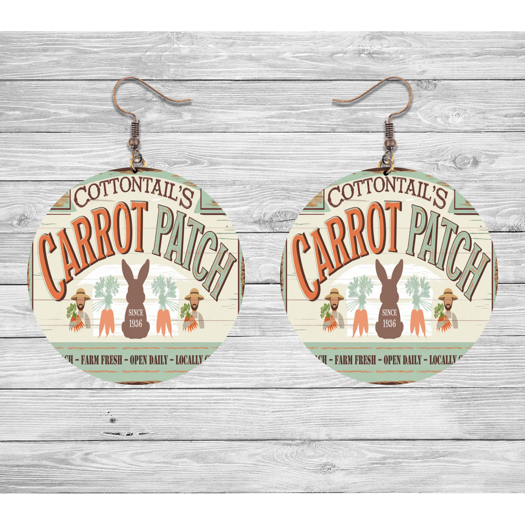 Cottontail’s Carrot Patch Easter Earrings