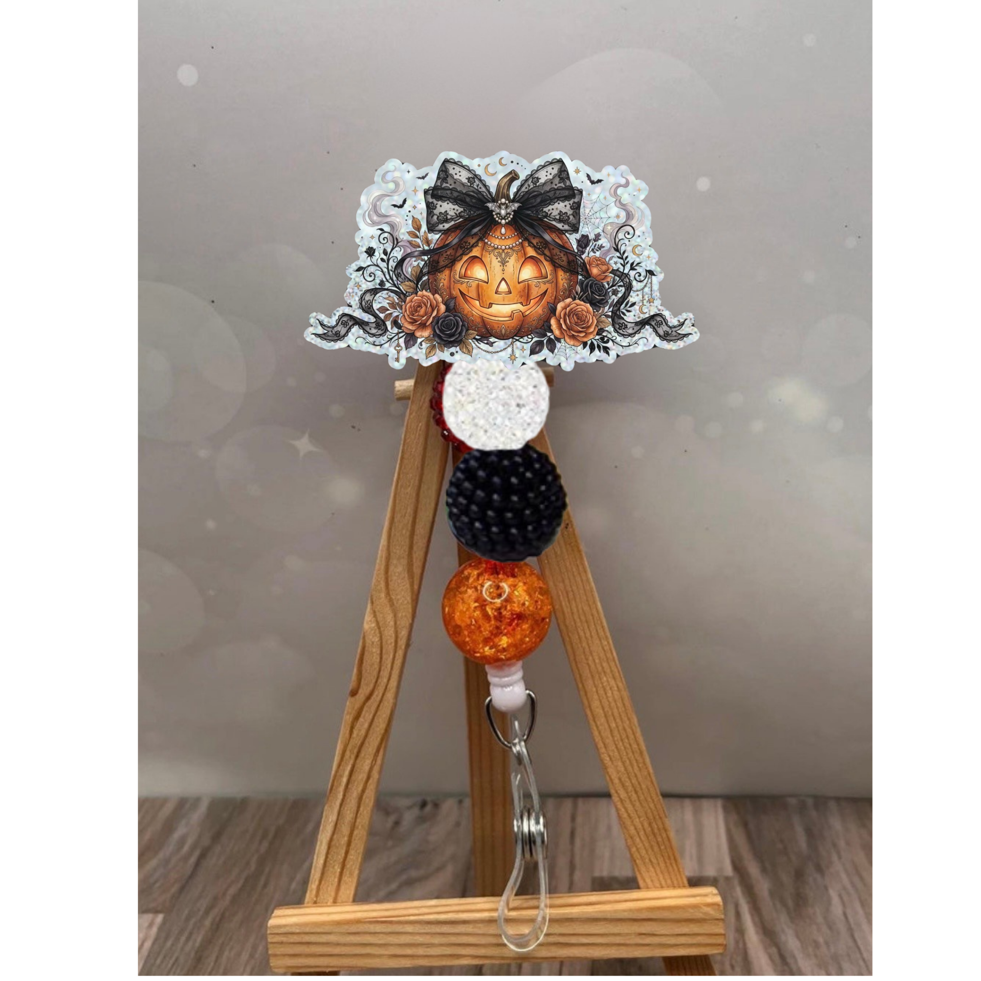 Fancy Jack-O-Lantern Badge Pull