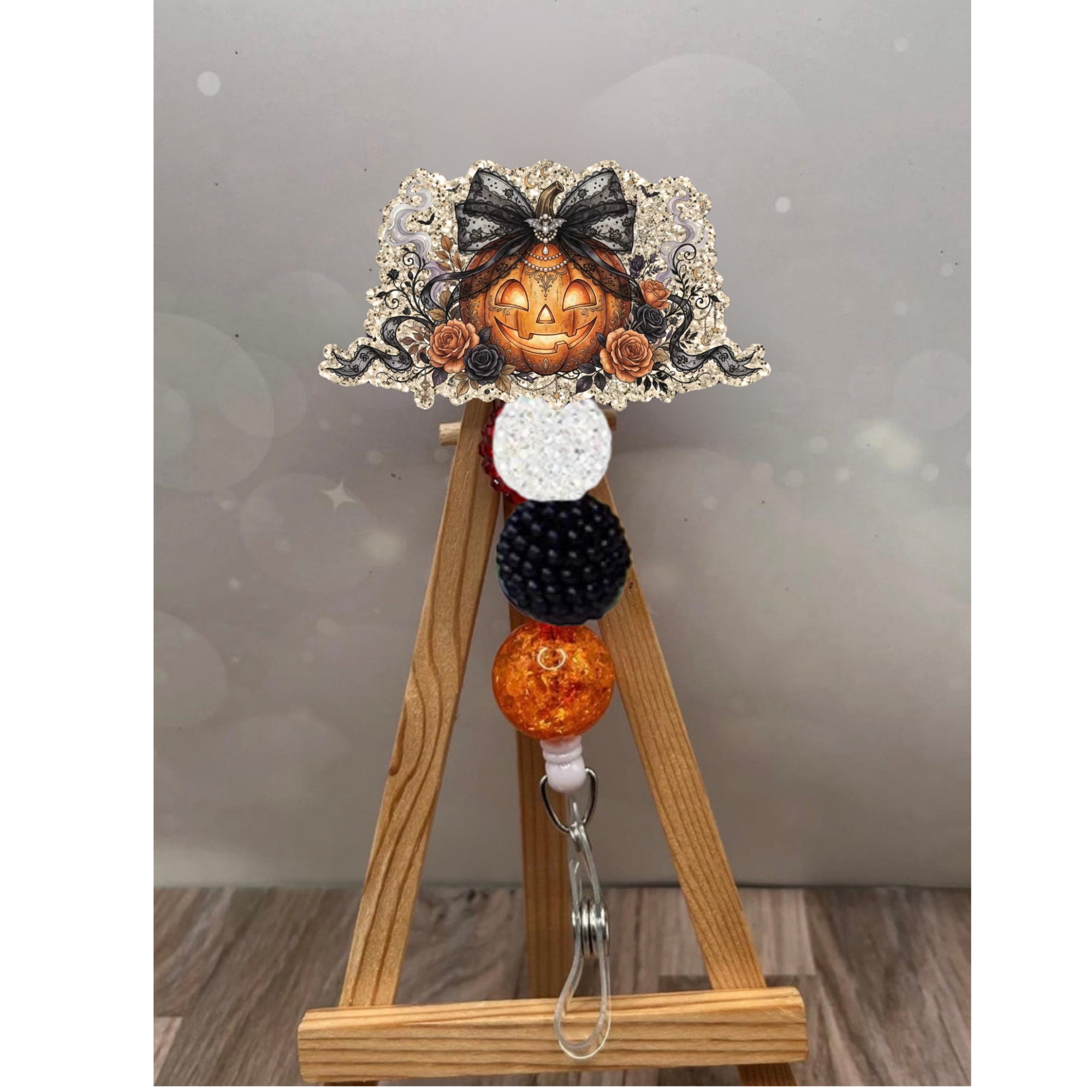Fancy Jack-O-Lantern Badge Pull