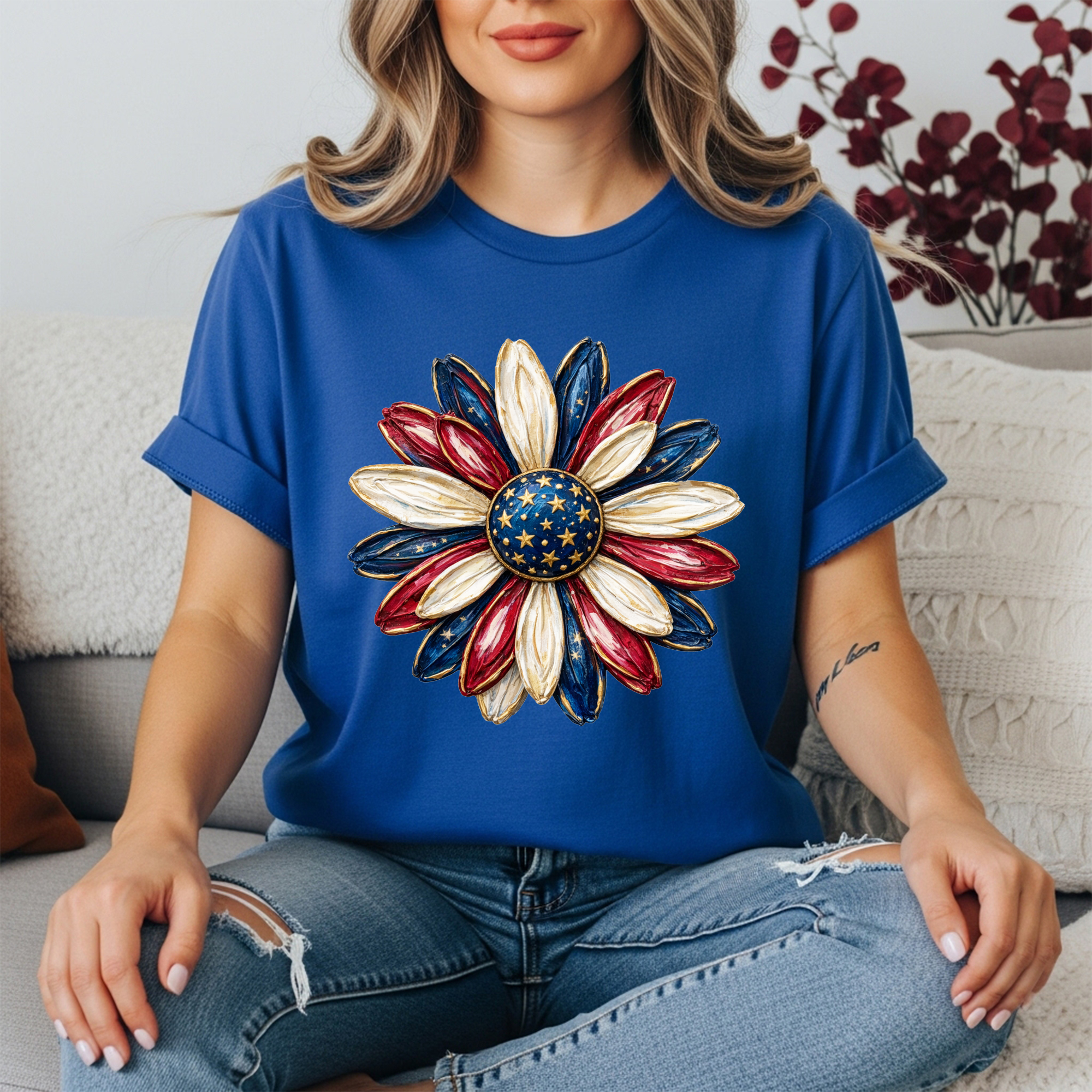 Patriotic Daisy Tee