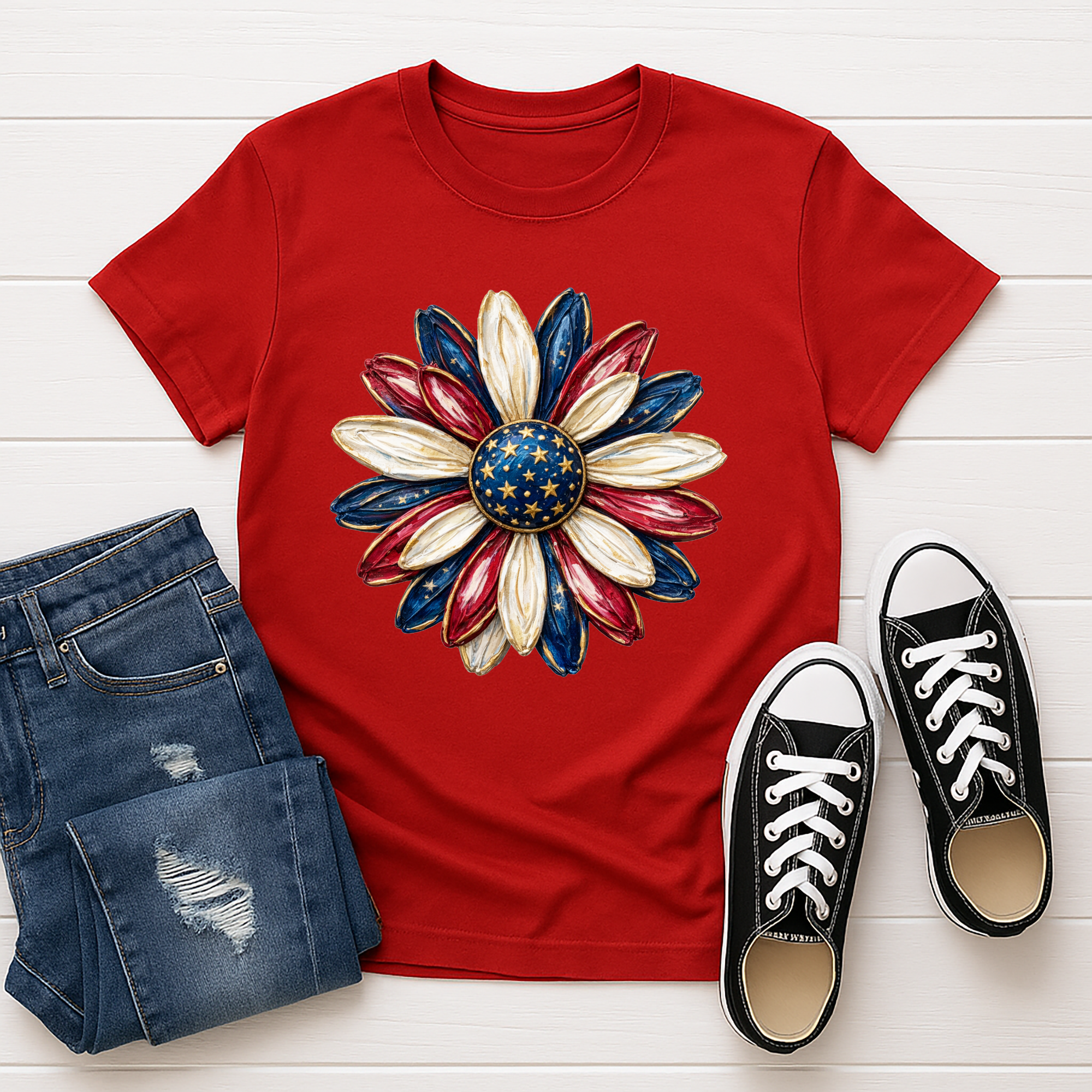 Patriotic Daisy Tee