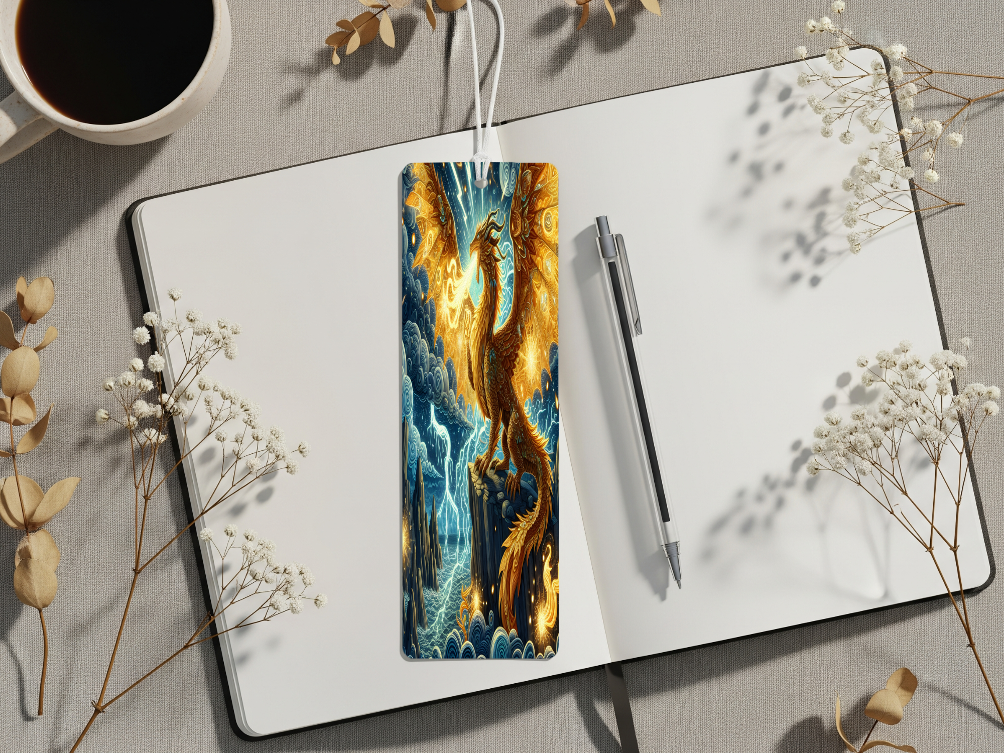 Aluminum Metal Bookmarks, Dragon Images. Mark your place in every adventure with a mystical dragon companion