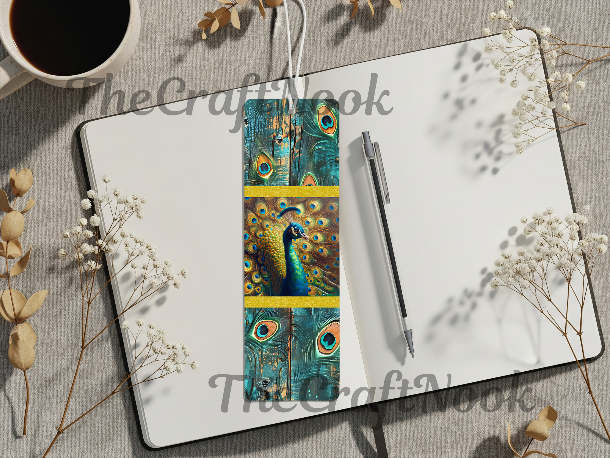 Aluminum Metal Bookmarks, Peacock Images, A little luxury for every chapter