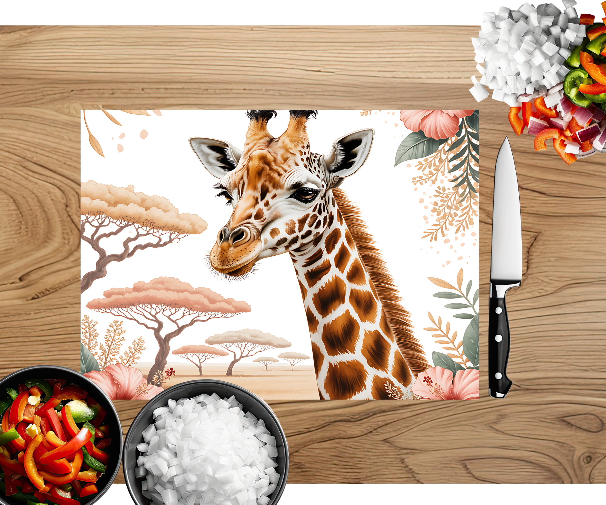 Gentle Giraffe Dreams Cutting Board