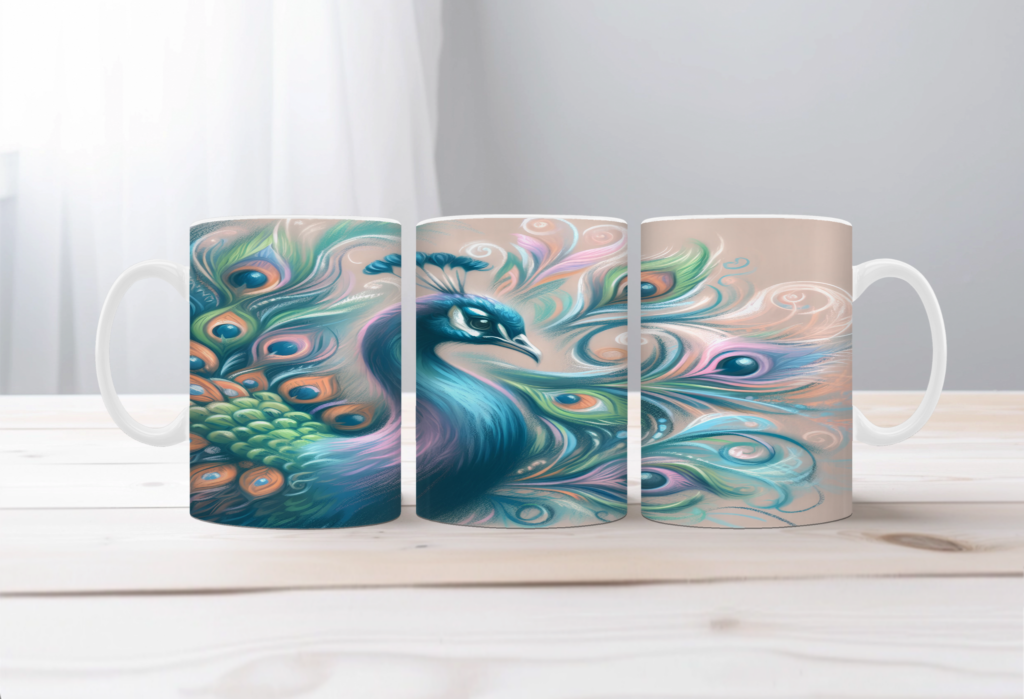 Peacock Magic Morning Mug