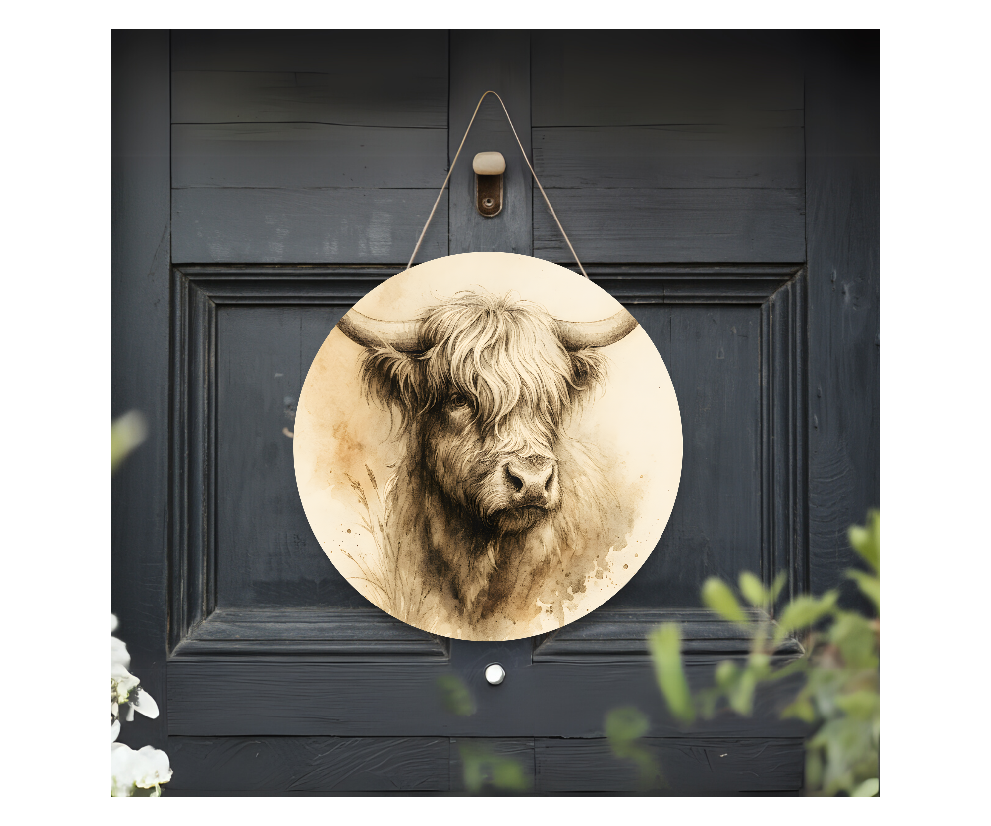 Highland Cow Door Signs