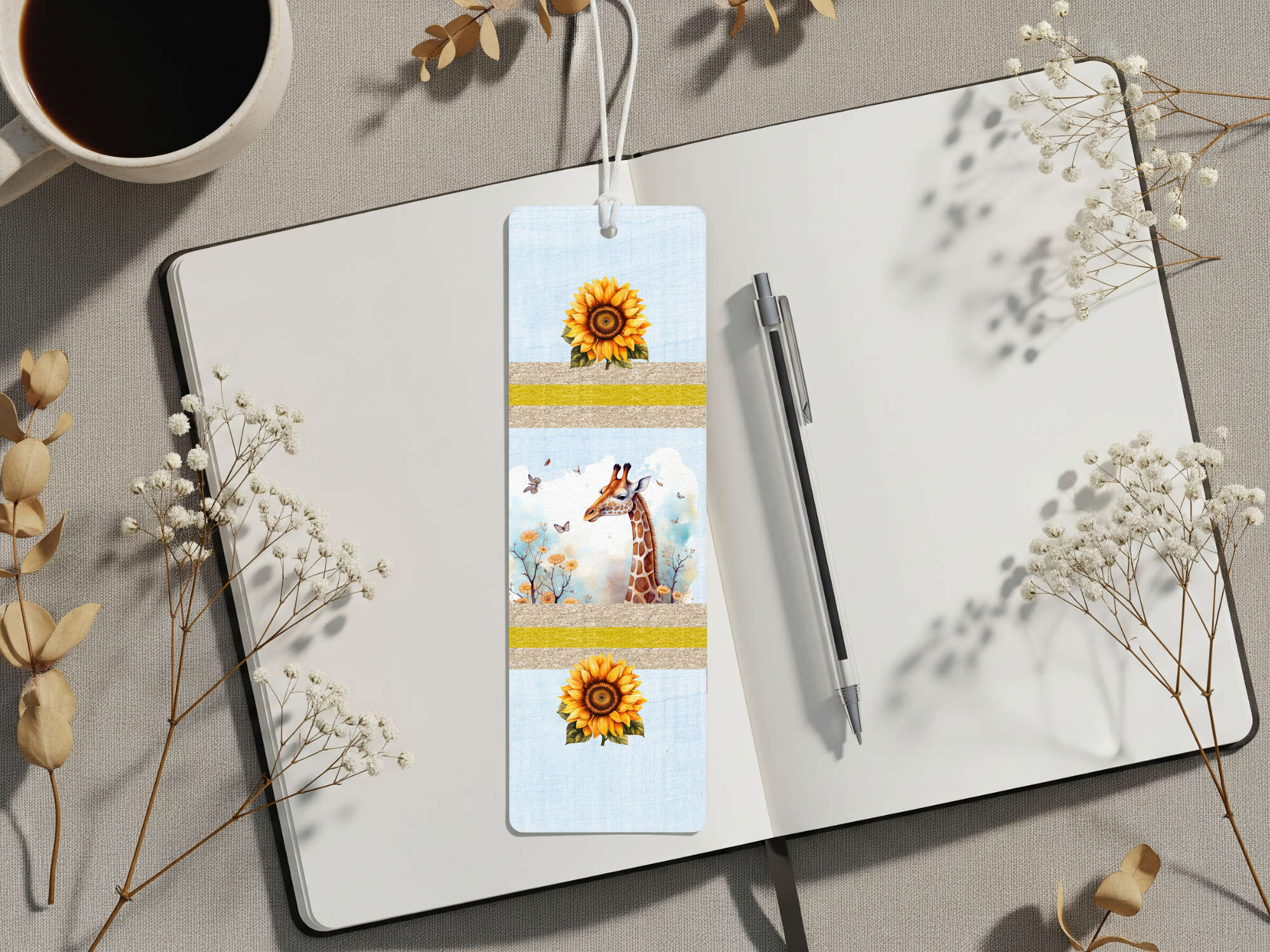 Stand tall in your reading adventures, Aluminum Metal Bookmarks, Giraffe Images