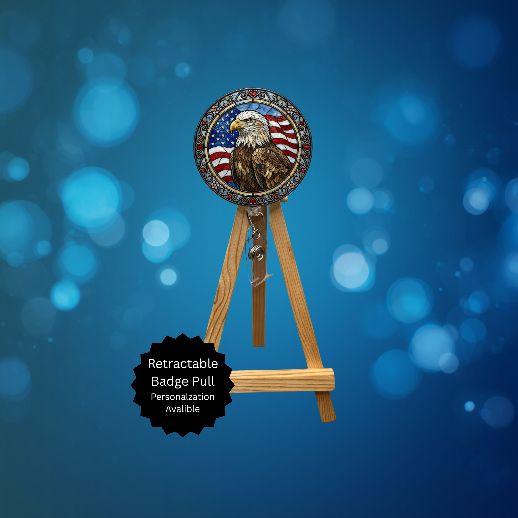 4th of July badge Pull