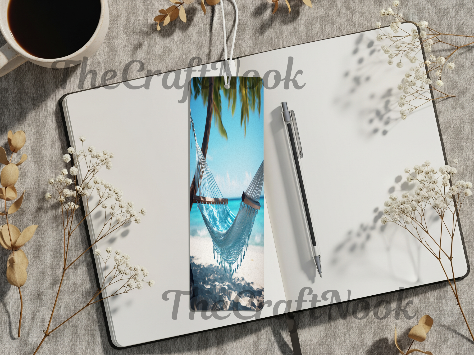 Aluminum Metal Bookmarks, Beach Images