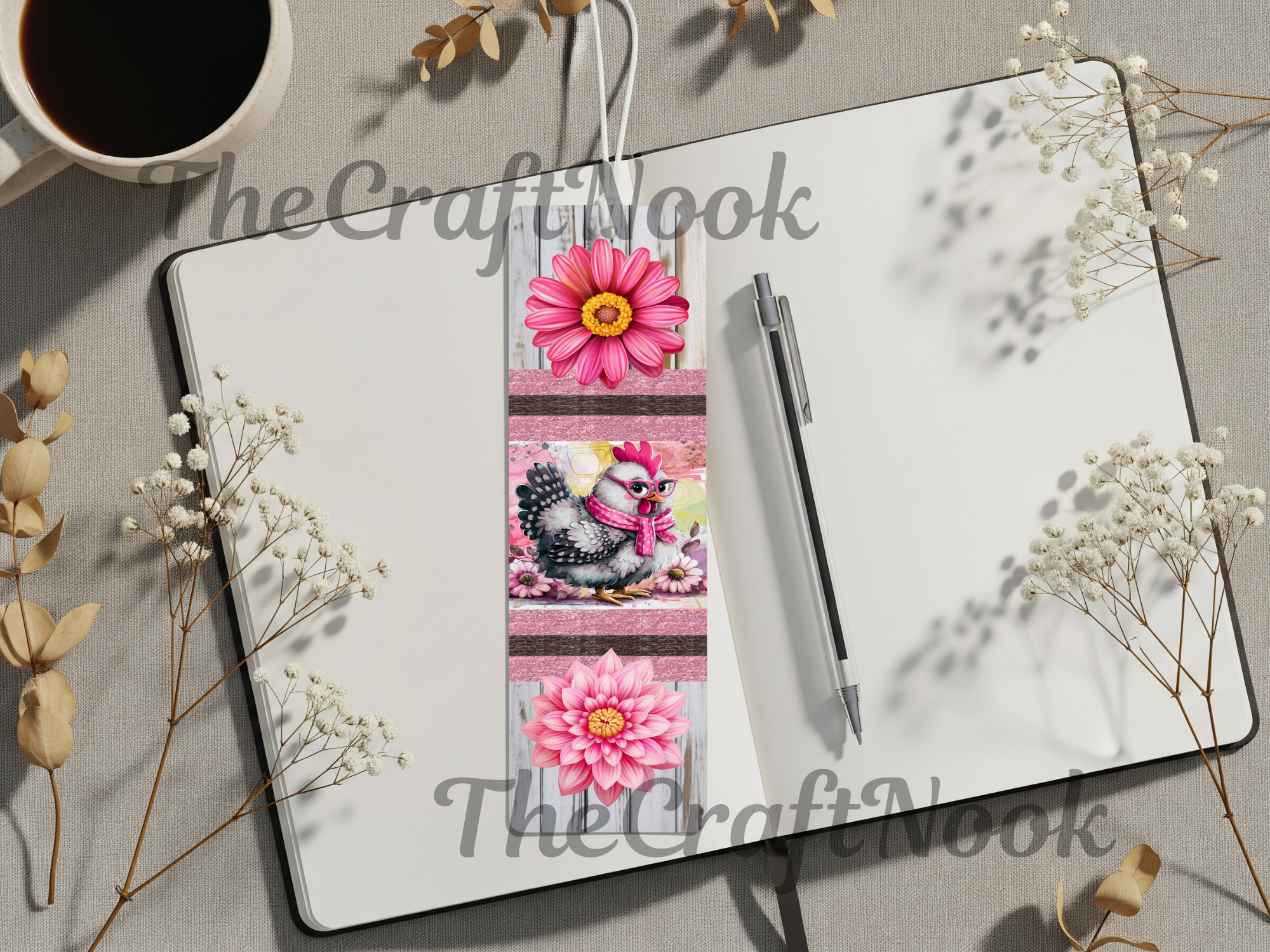 Aluminum Metal Bookmarks, Chicken Images