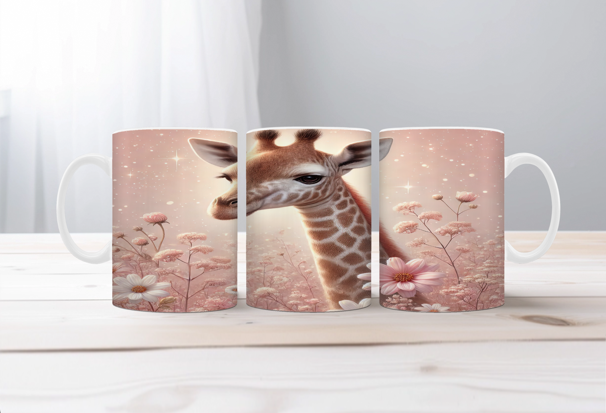 Tall Sips Giraffe Coffee Mugs, two size options.