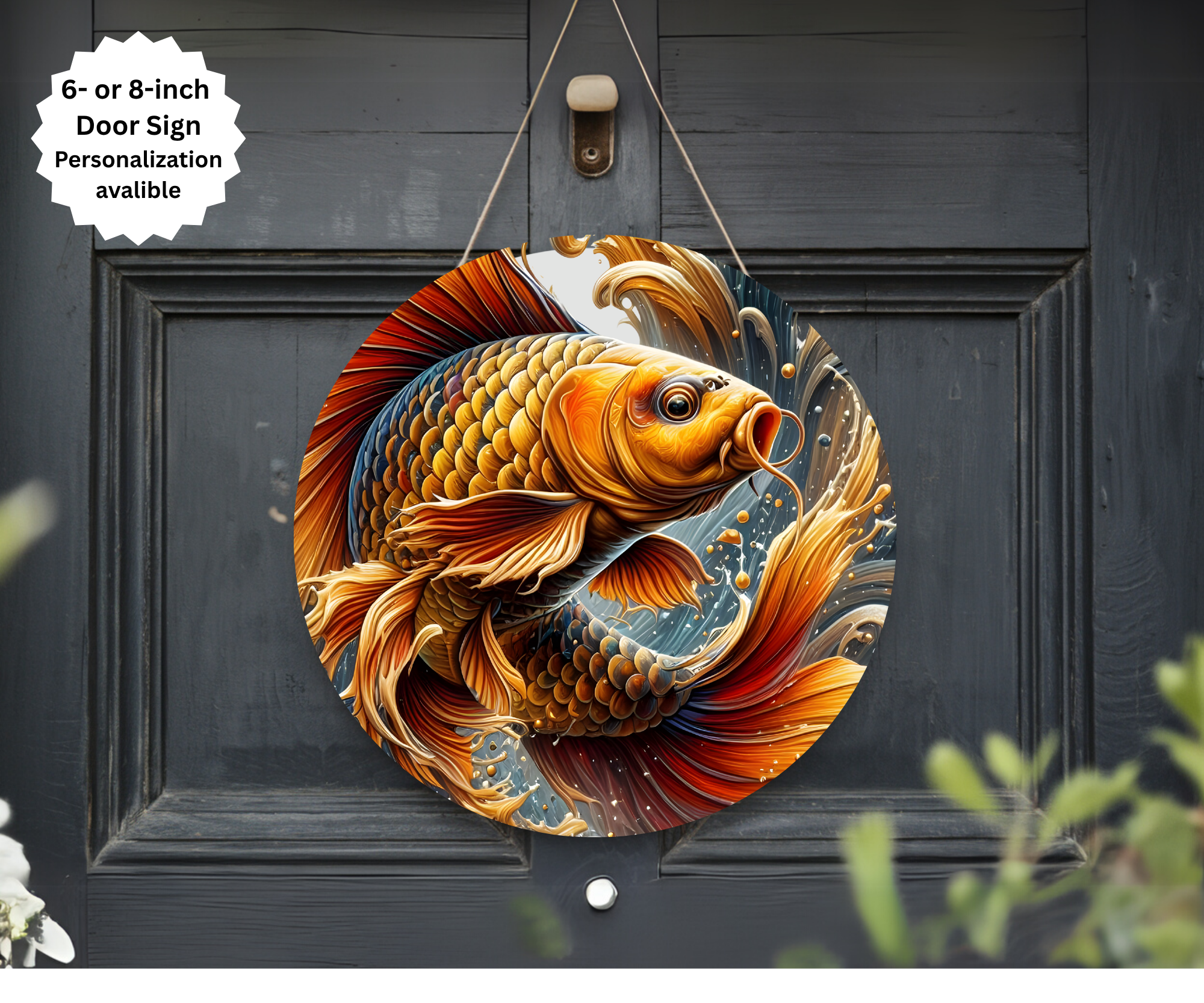 Koi Fish Door Signs