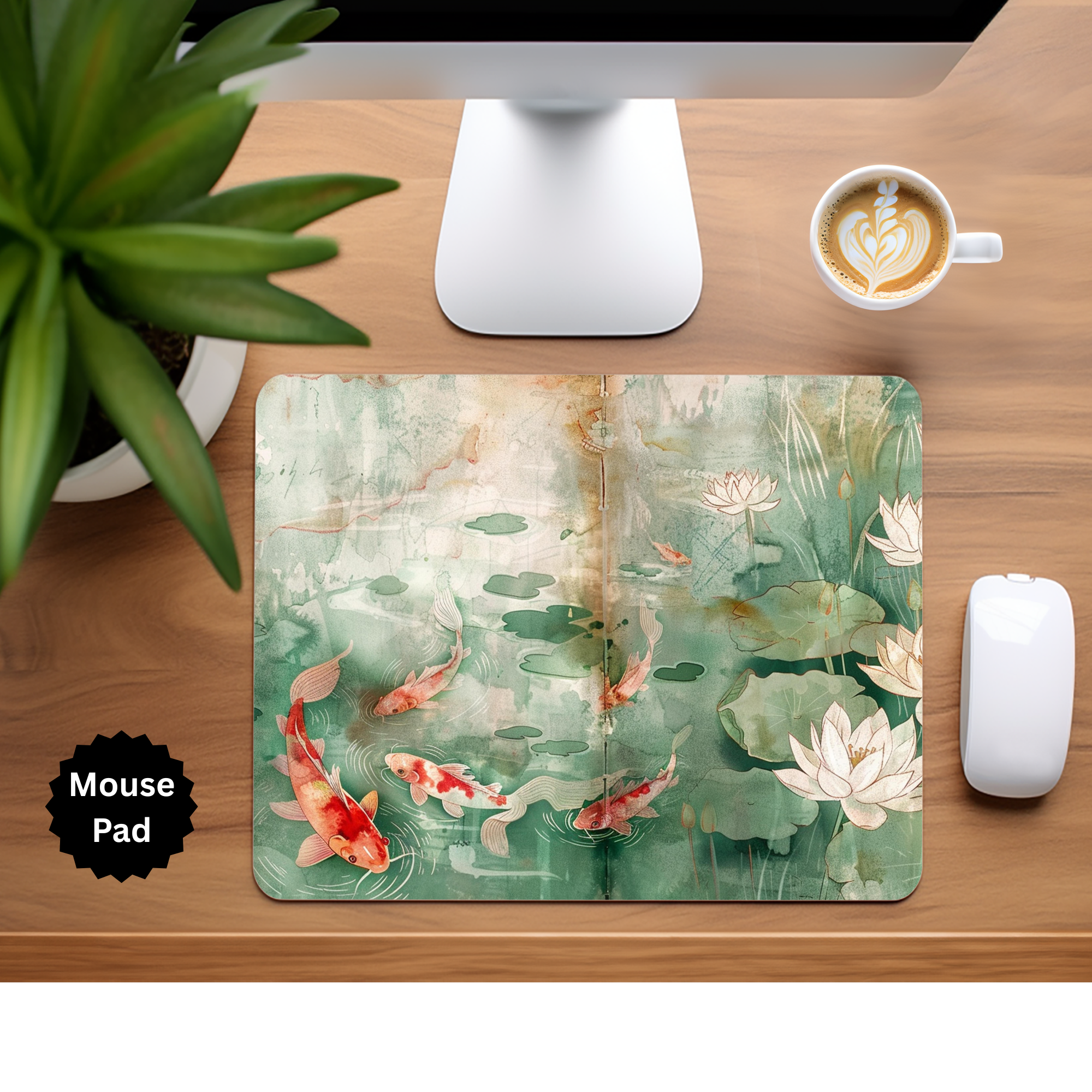 Koi Fish Mouse Pad