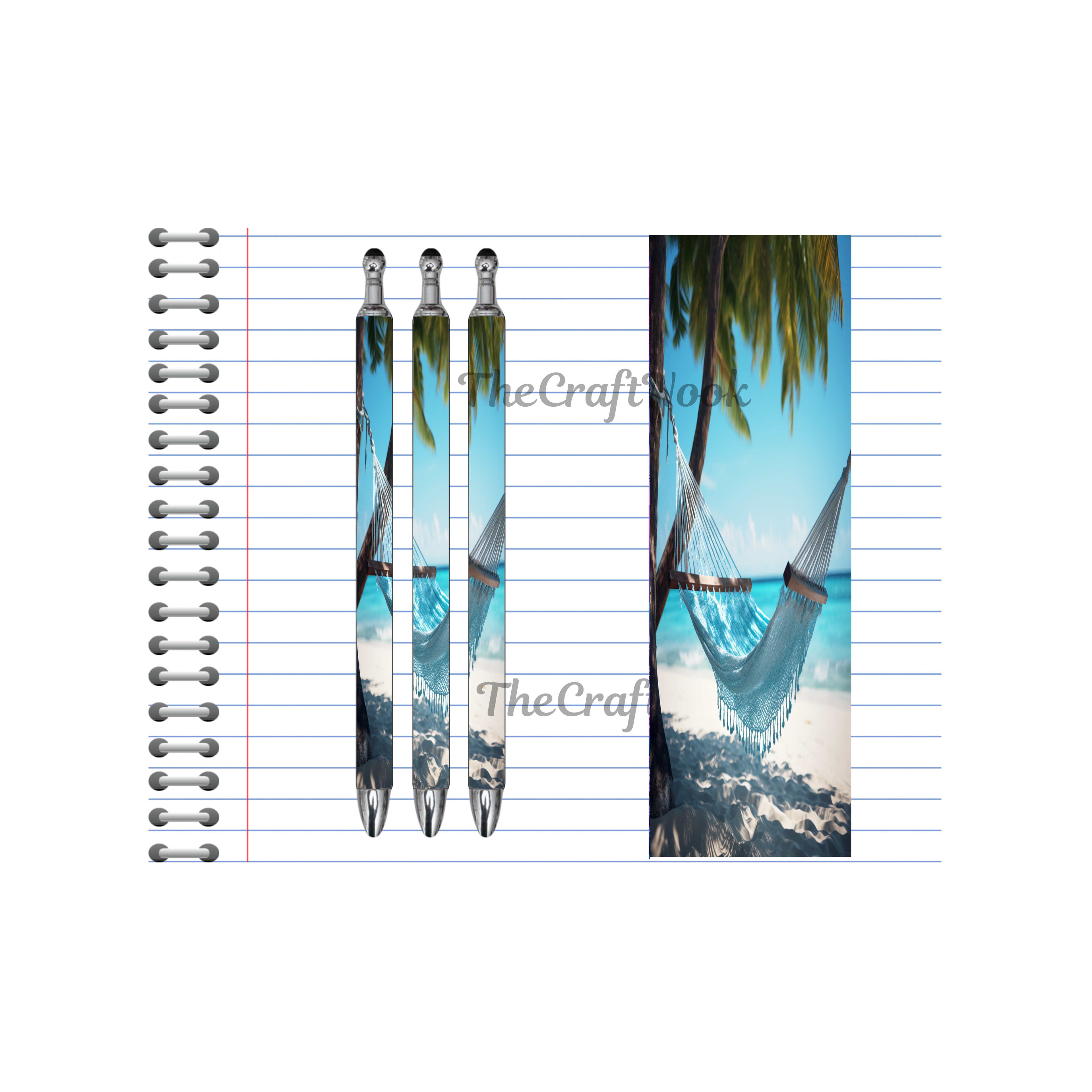 Refillable Pens, Beach Images multiple options and Images available. Beach vibes in every stroke.