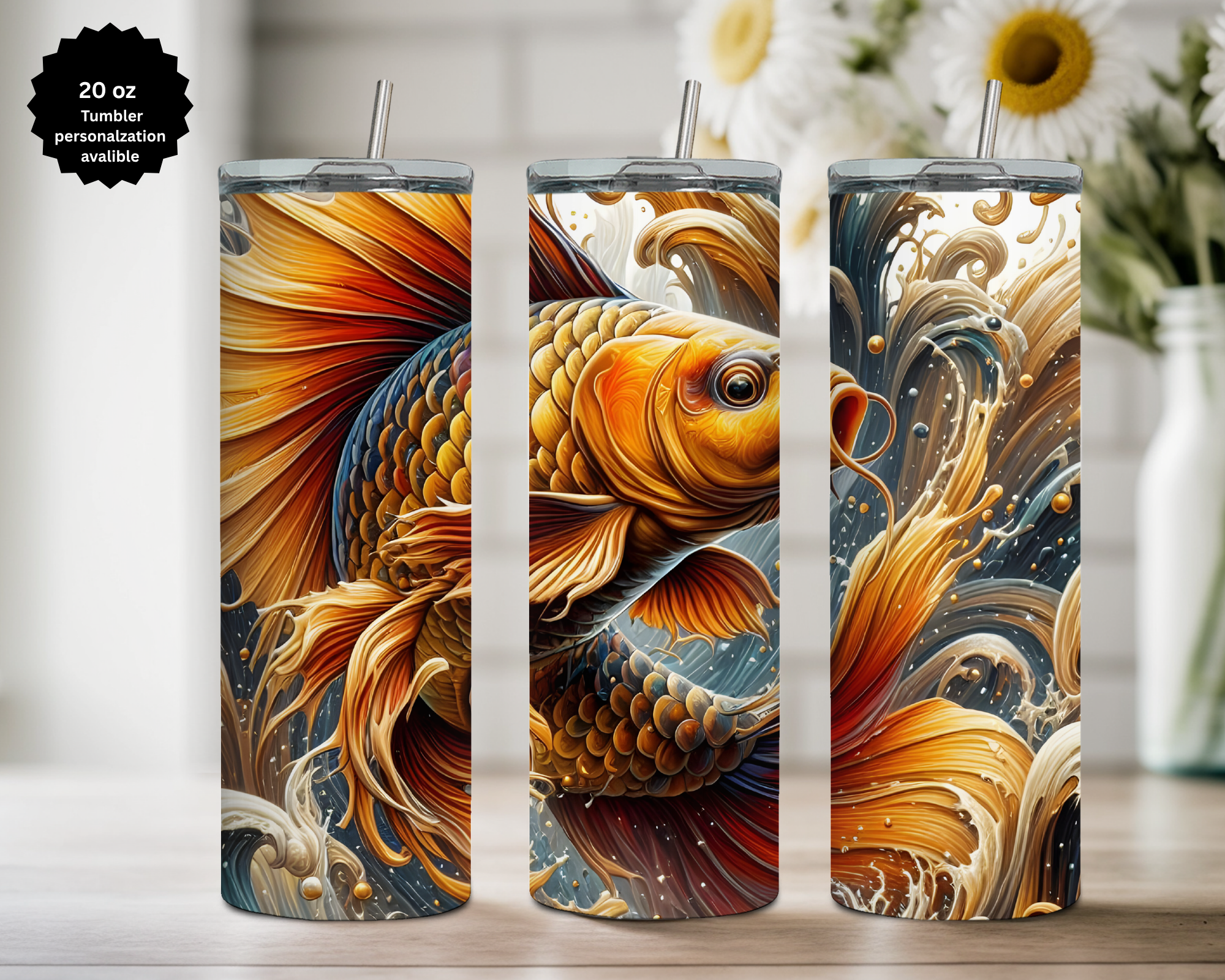 Koi Fish 20 Oz Tumblers