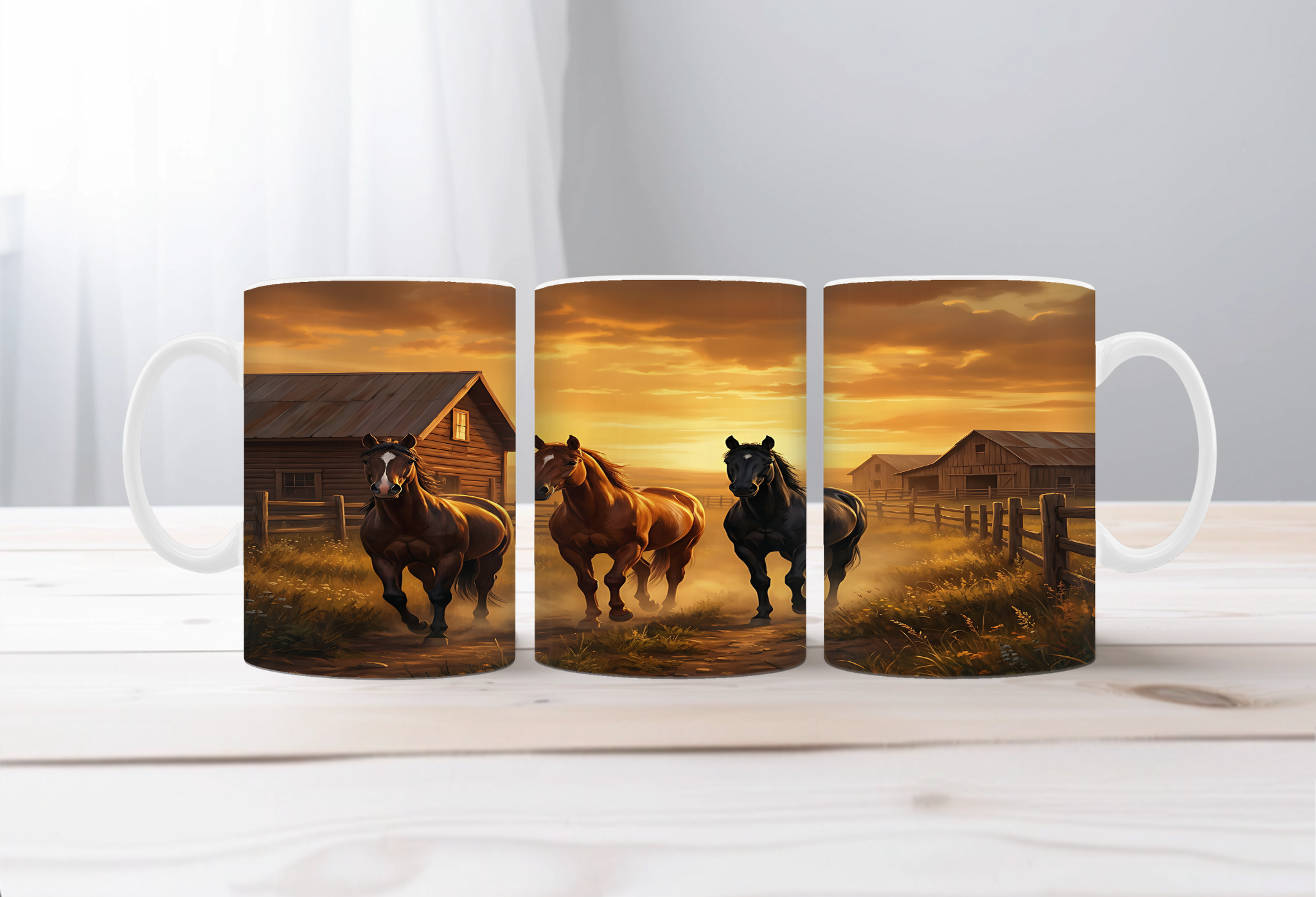 Horse Image Coffee Mugs Grace in Motion