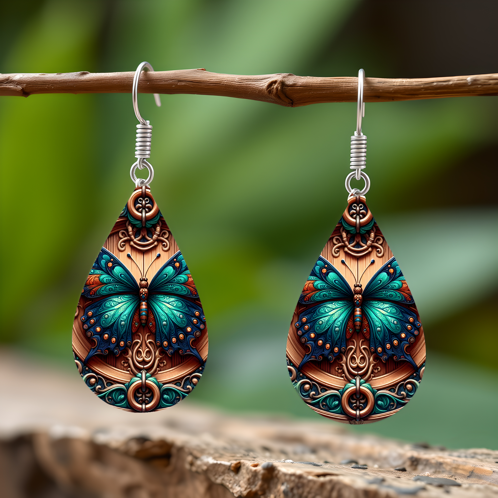 Butterfly Teardrop Earrings
