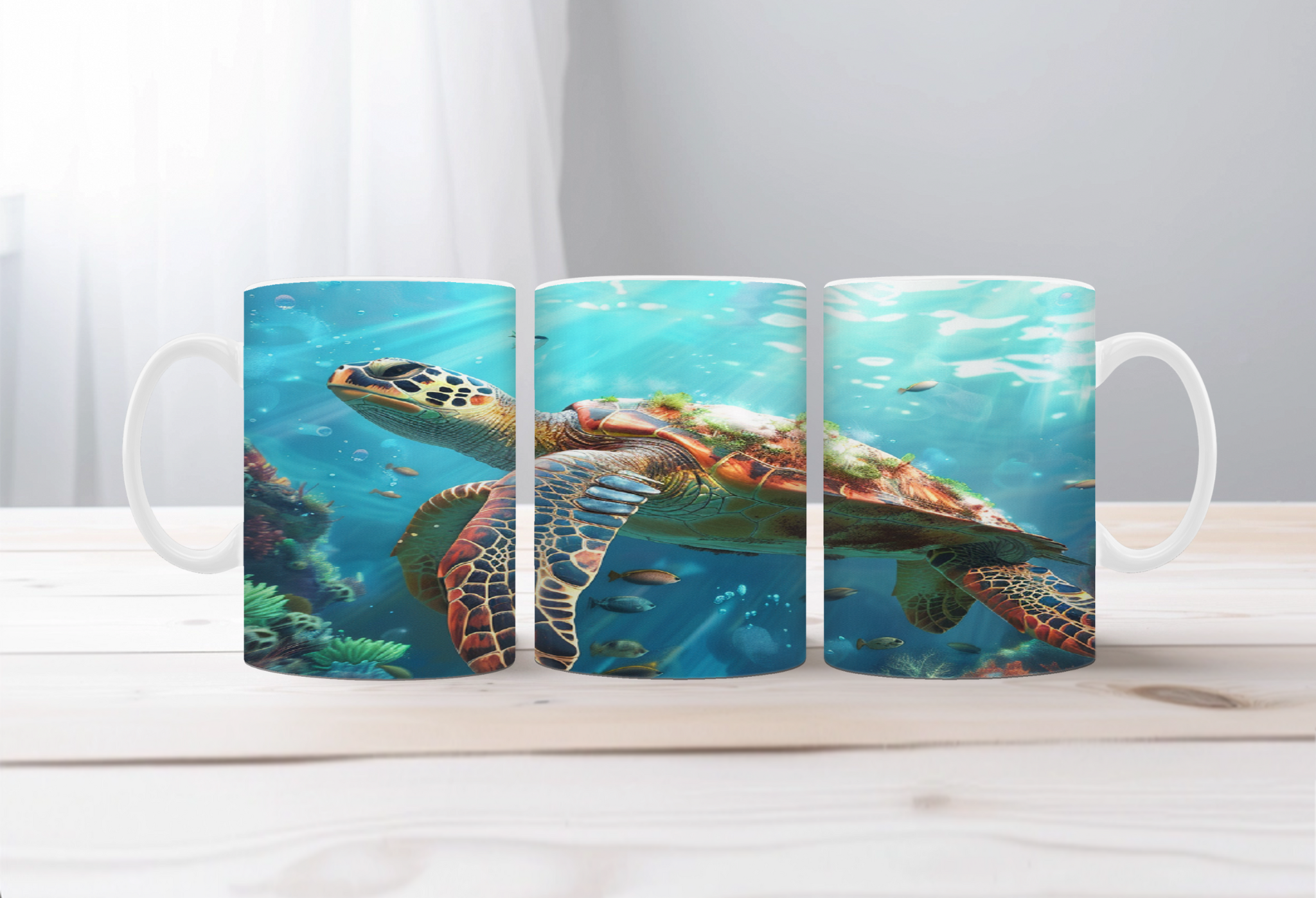 Shell‑O Sunshine Sea Turtle Mugs