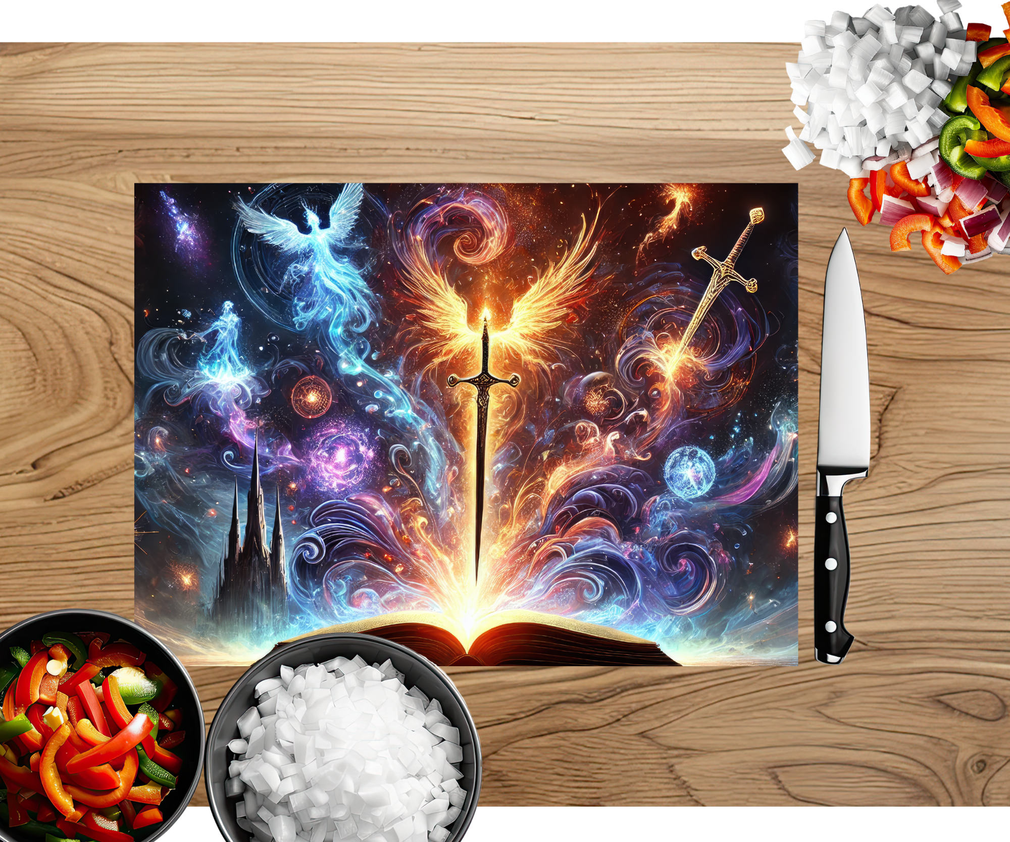 Chapter & Chop Book‑Themed Cutting Board