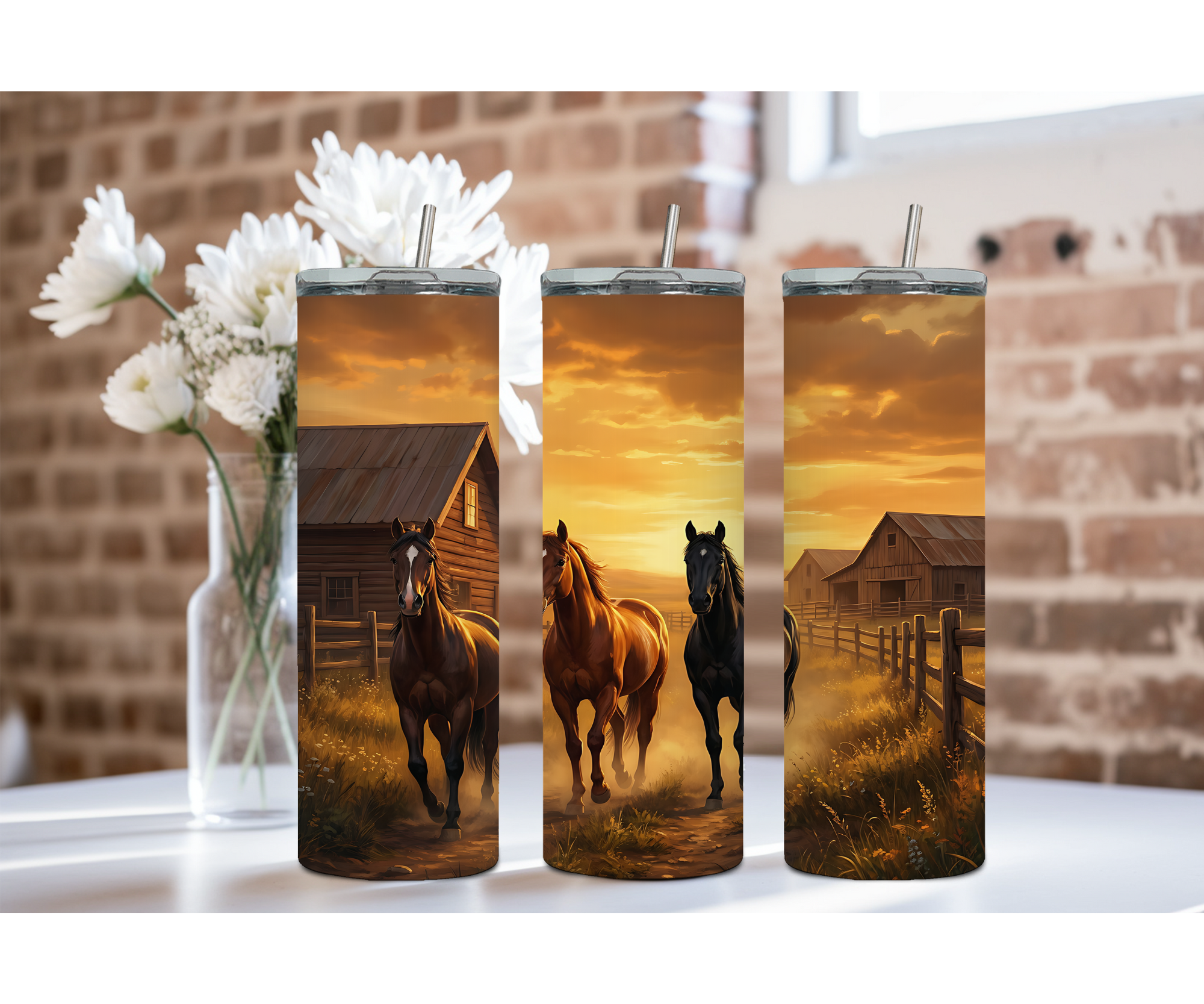 Horse Stainless Steel Tumblers and mugs Multiple Sizes and Images Available