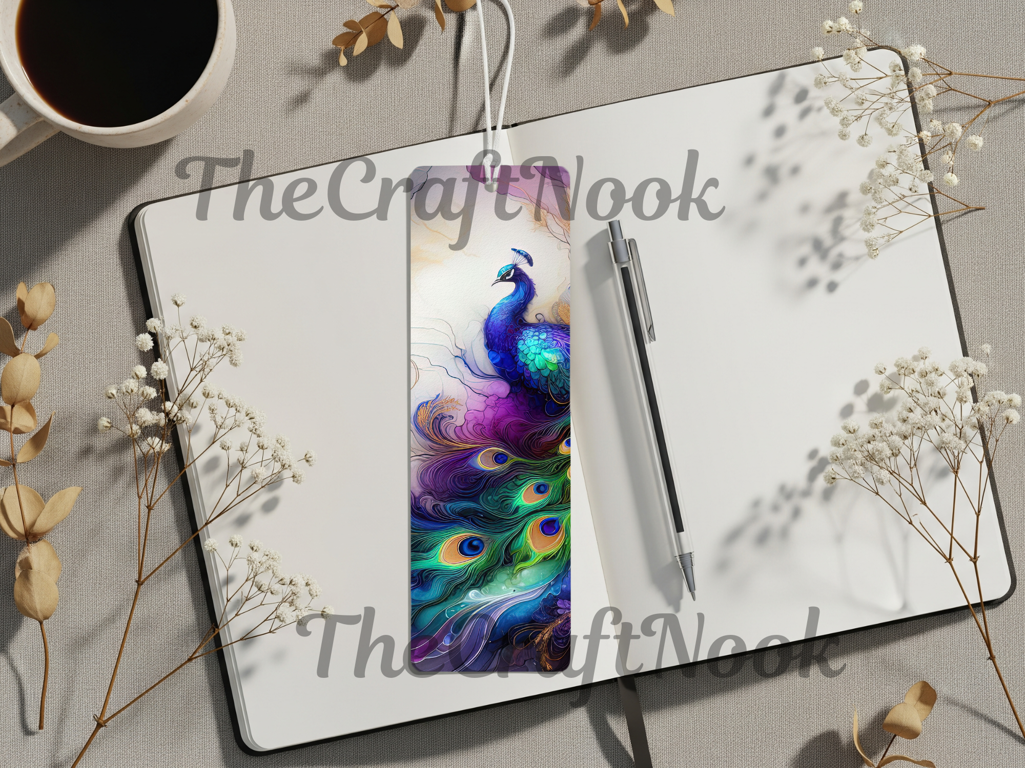Aluminum Metal Bookmarks, Peacock Images, A little luxury for every chapter