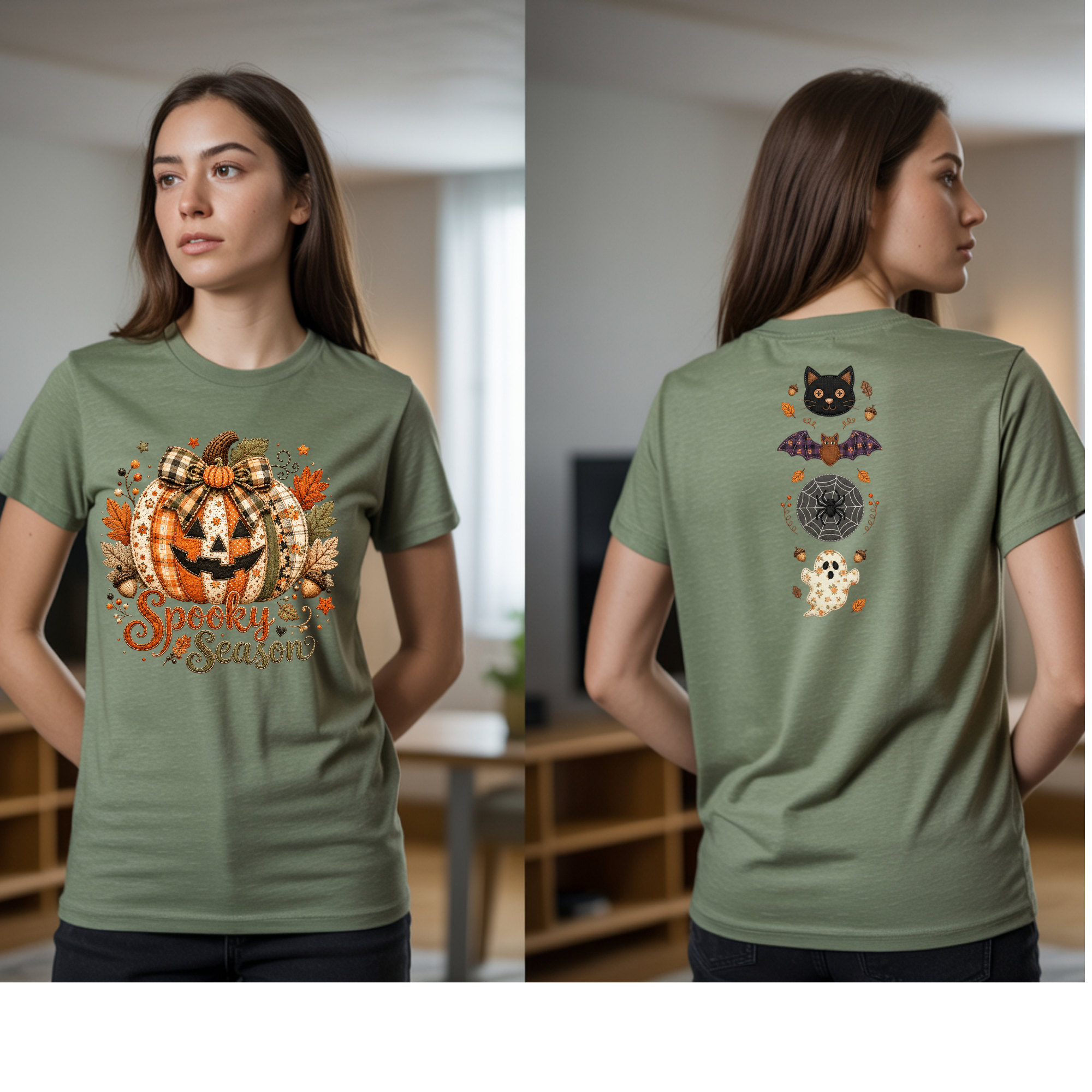Spooky Season Patchwork T-Shirt