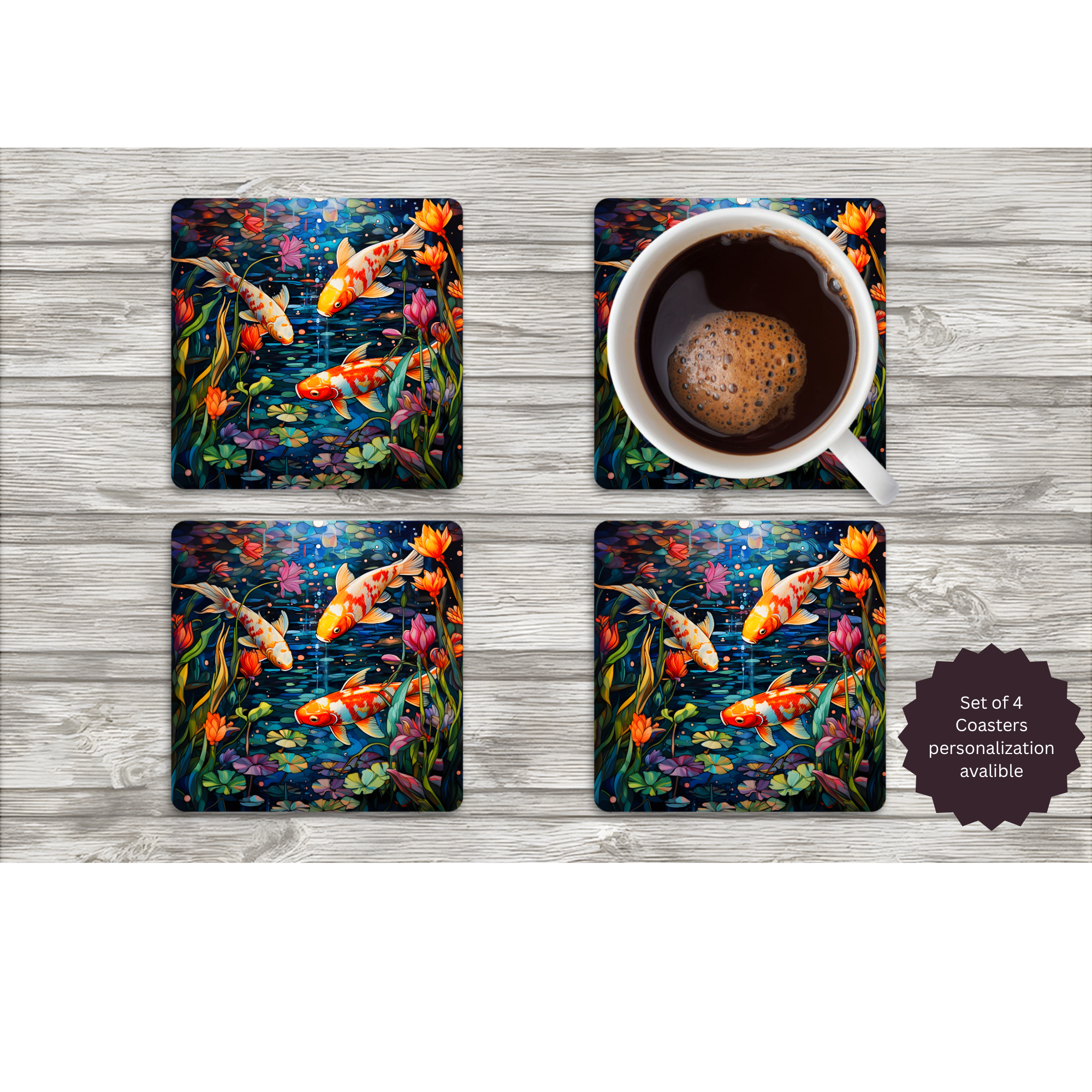 Koi Fish Coasters
