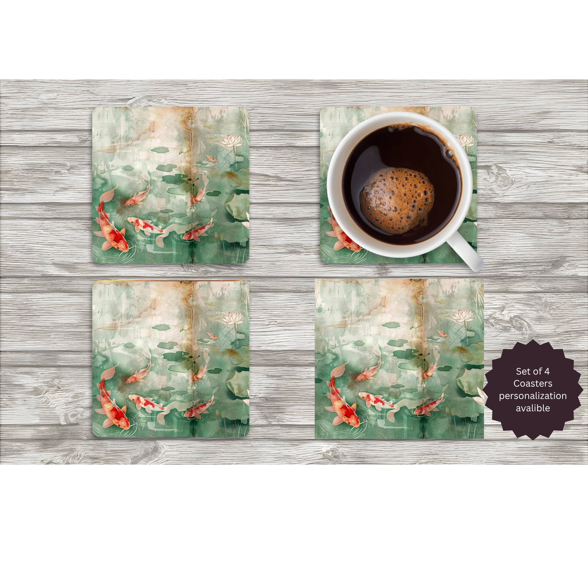 Koi Fish Coasters