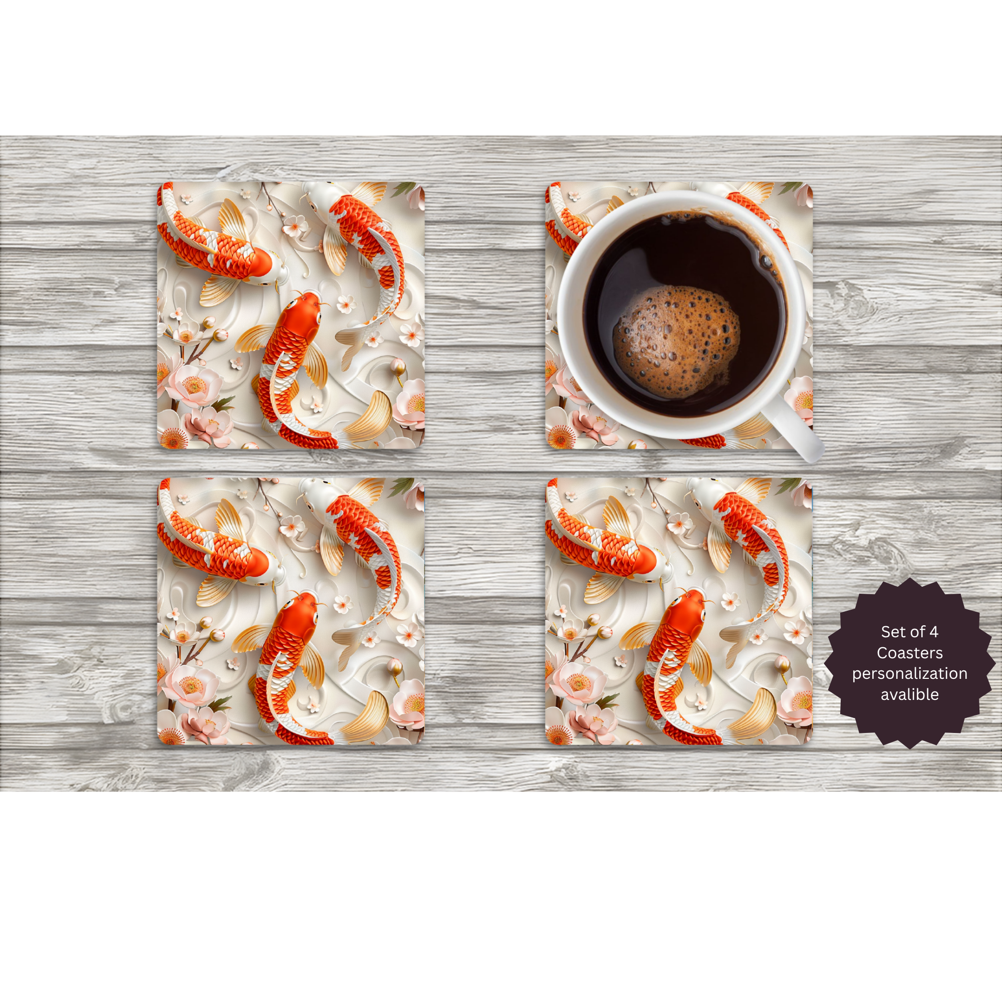 Koi Fish Coasters