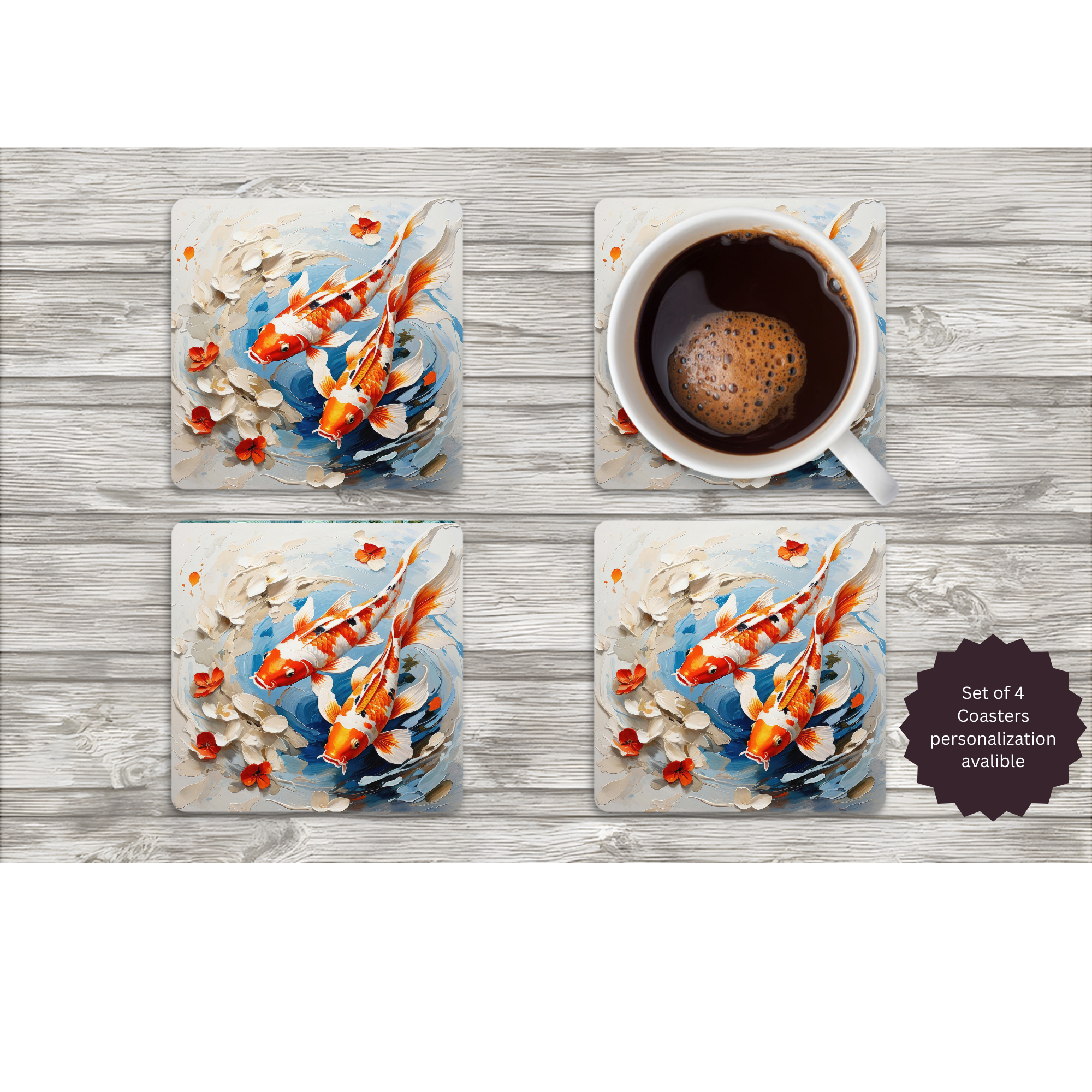 Koi Fish Coasters